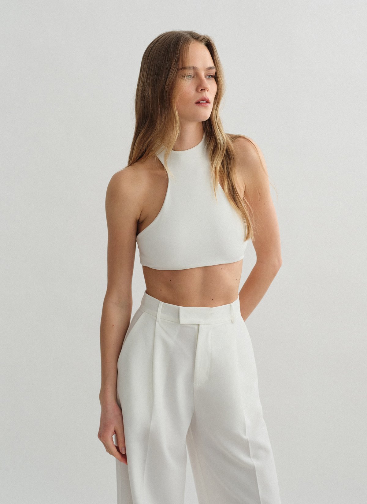 Bamboo sleeveless crop top-7