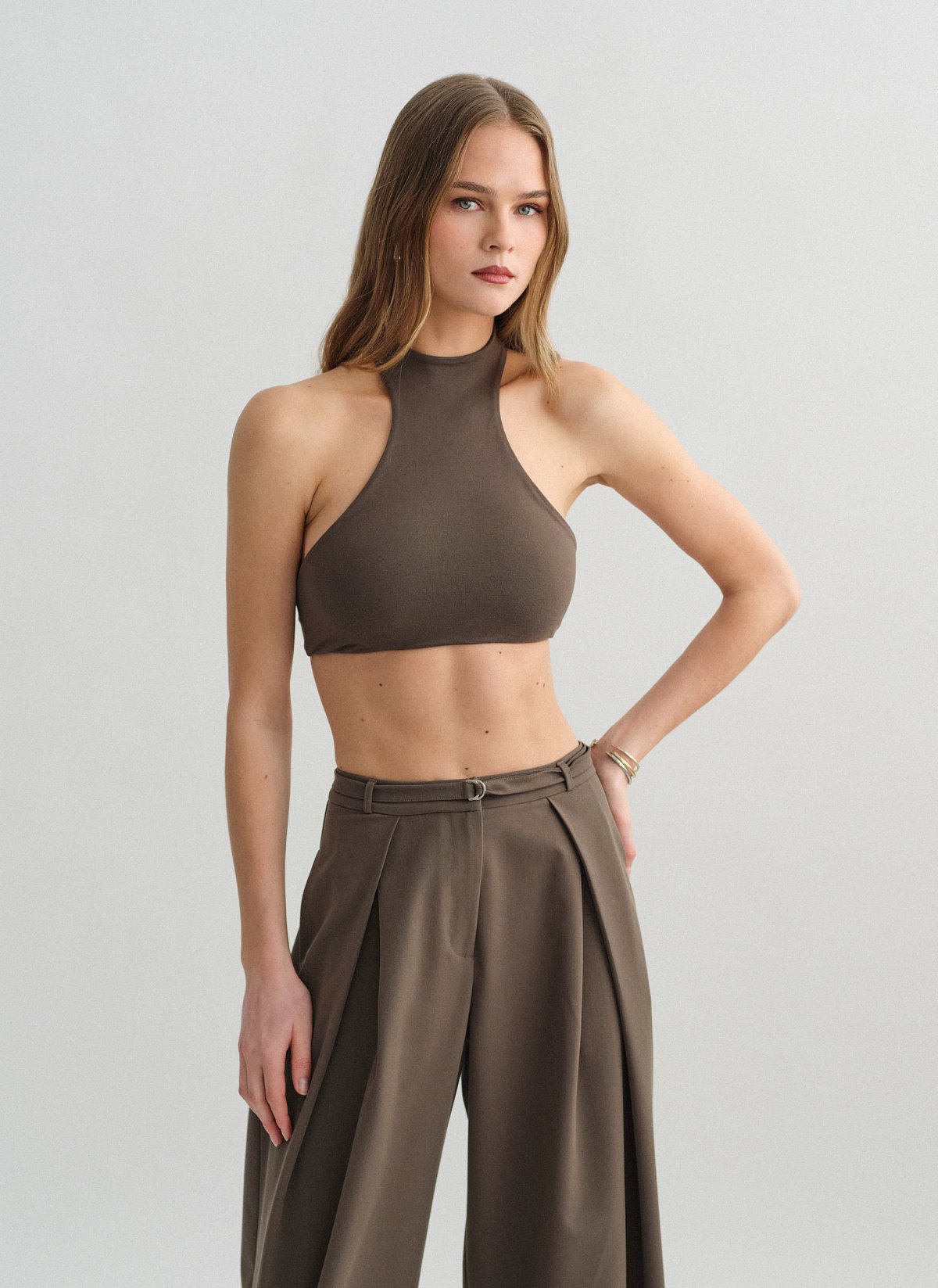 Bamboo sleeveless crop top-2