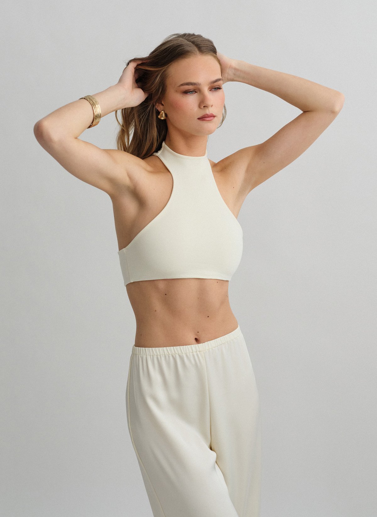 Bamboo sleeveless crop top-12