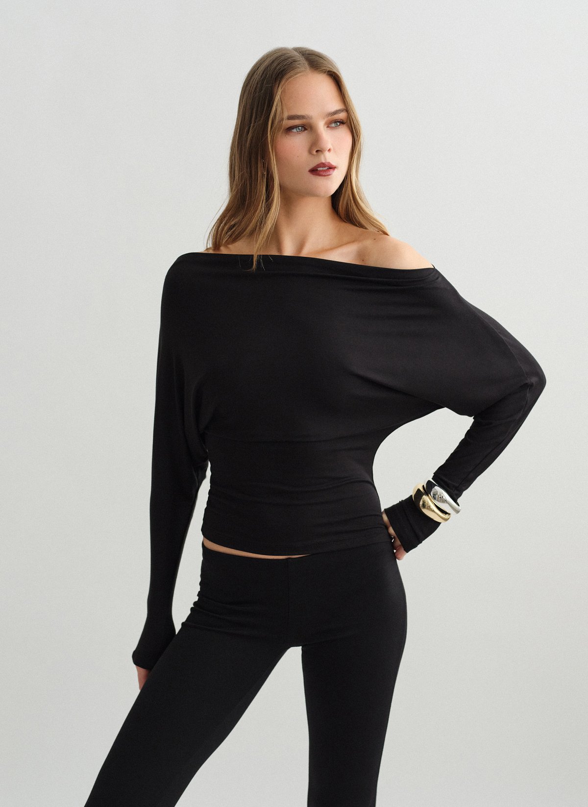 Μεσάτη off-shoulder μπλούζα bamboo-6