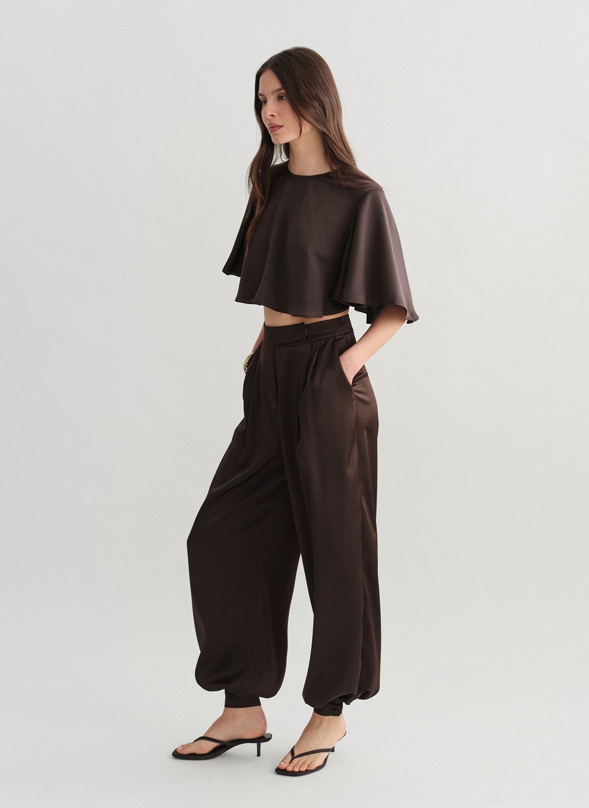 Balloon satin trousers-14