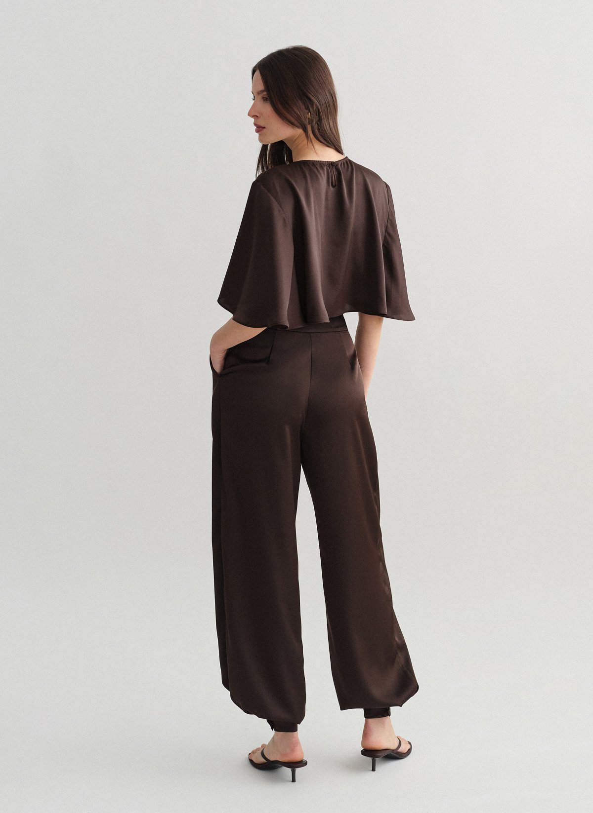 Balloon satin trousers-15