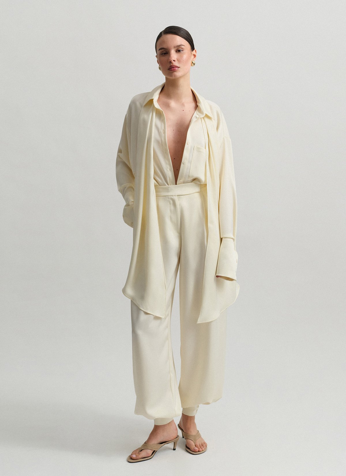 Balloon satin trousers-18