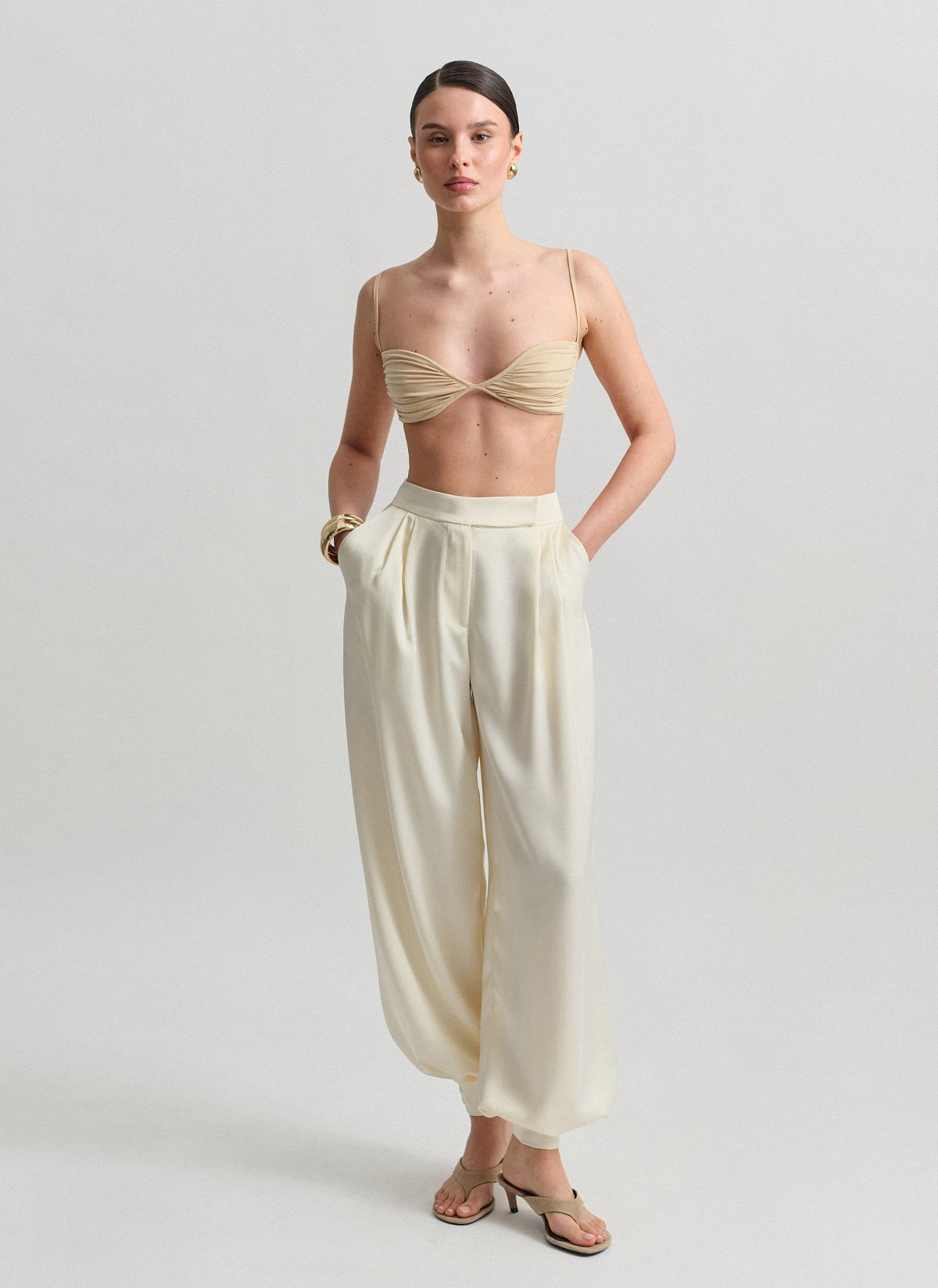 Balloon satin trousers-20