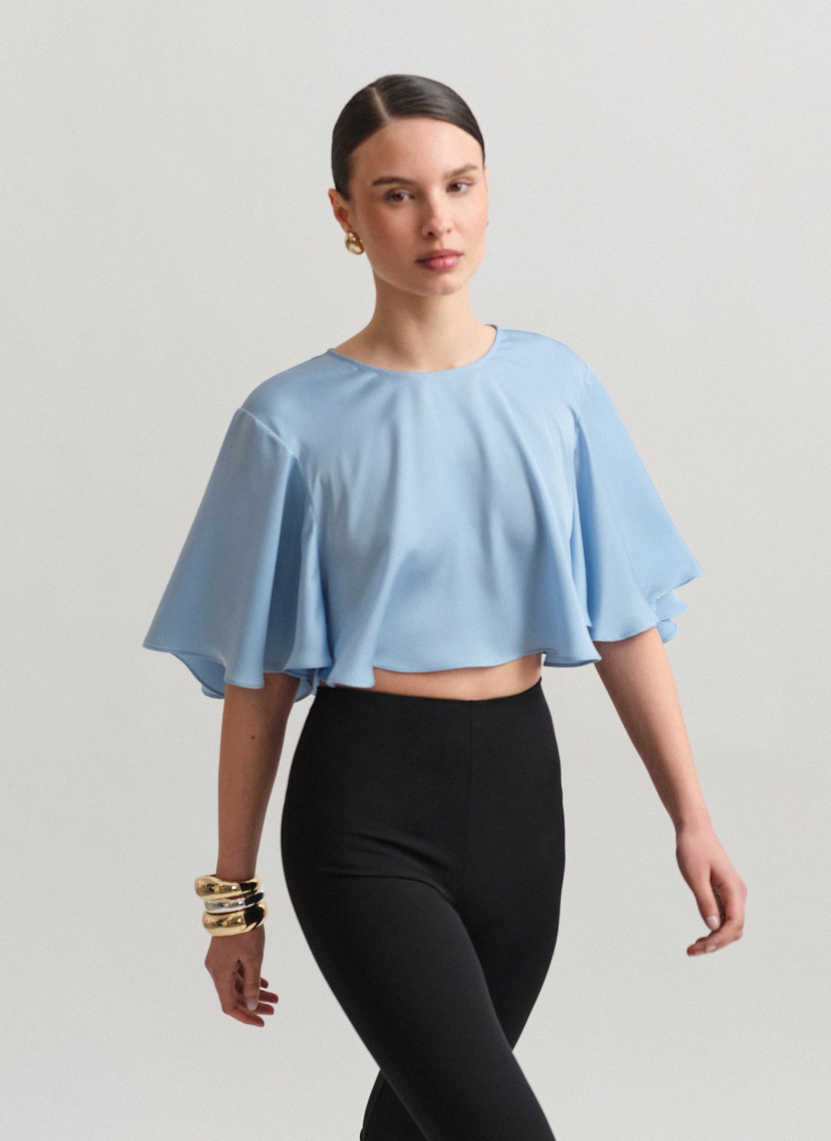 Satin crop top-3