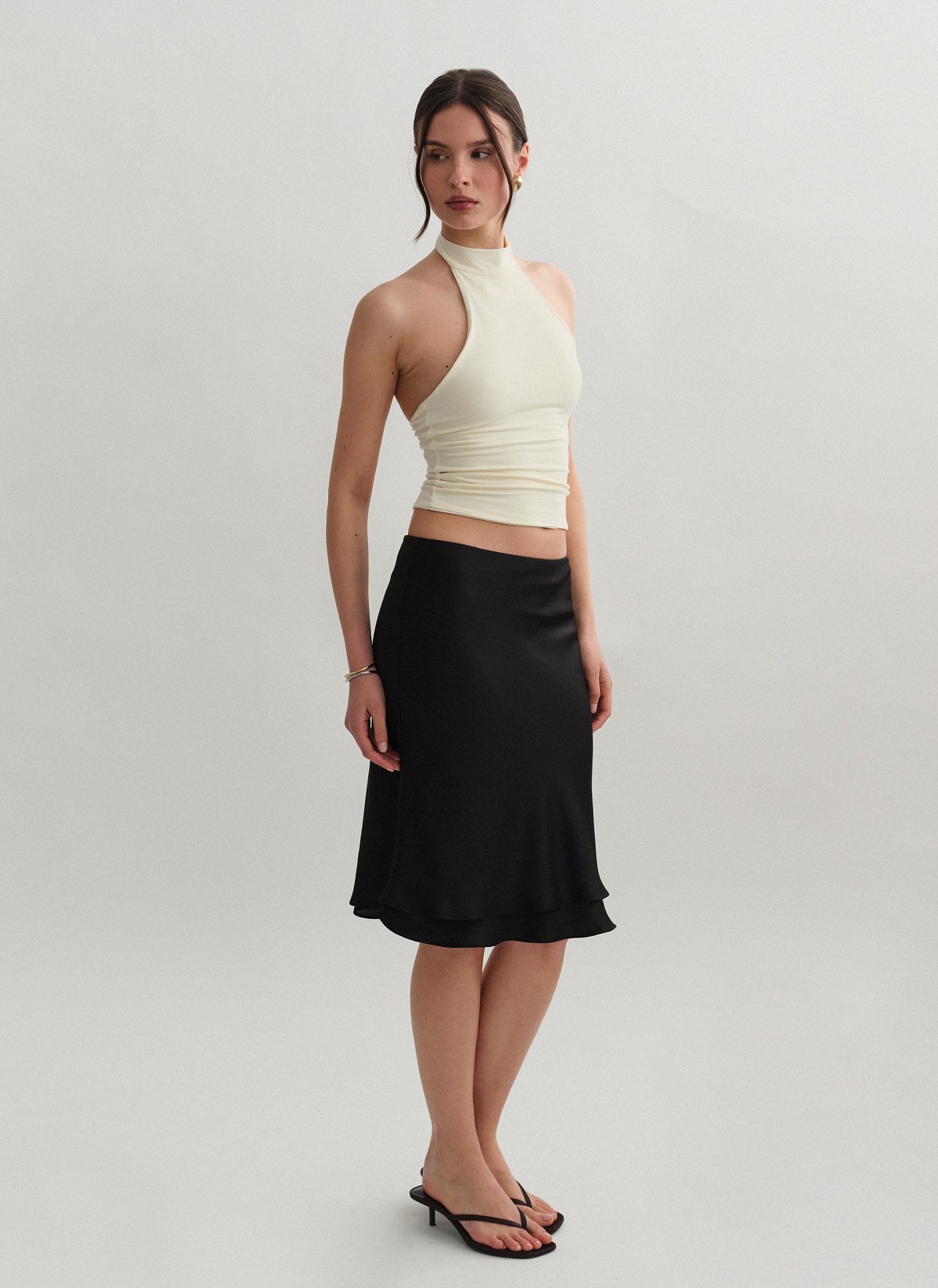 Σατέν midi φούστα-9