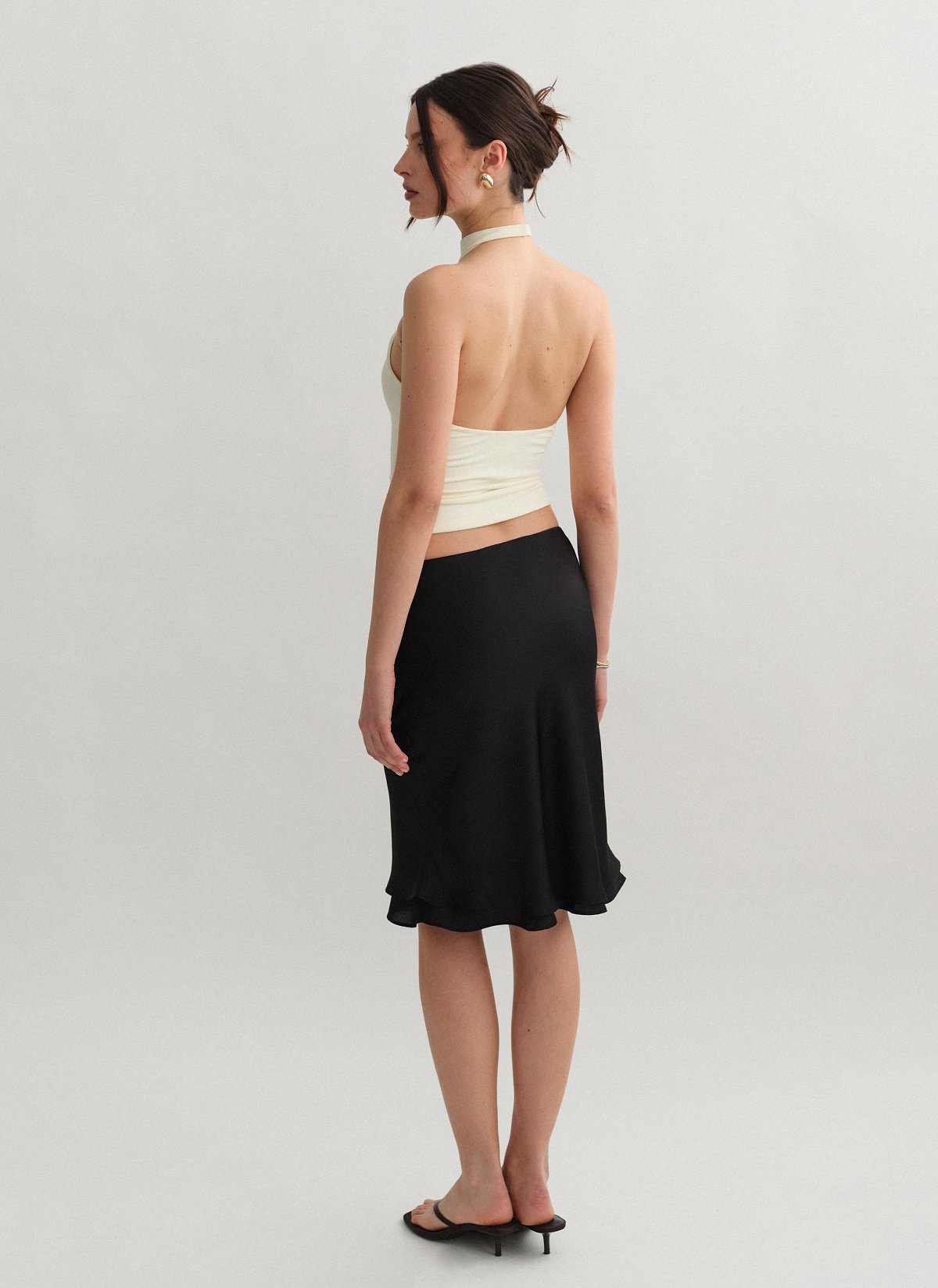 Σατέν midi φούστα-11