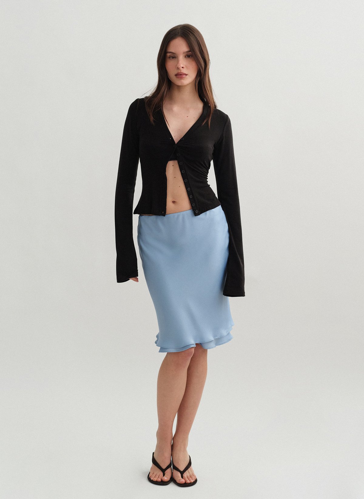 Σατέν midi φούστα-6