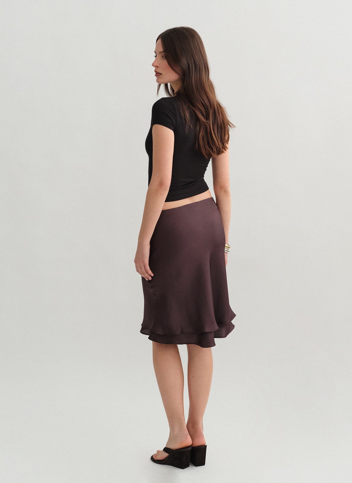 Σατέν midi φούστα-5