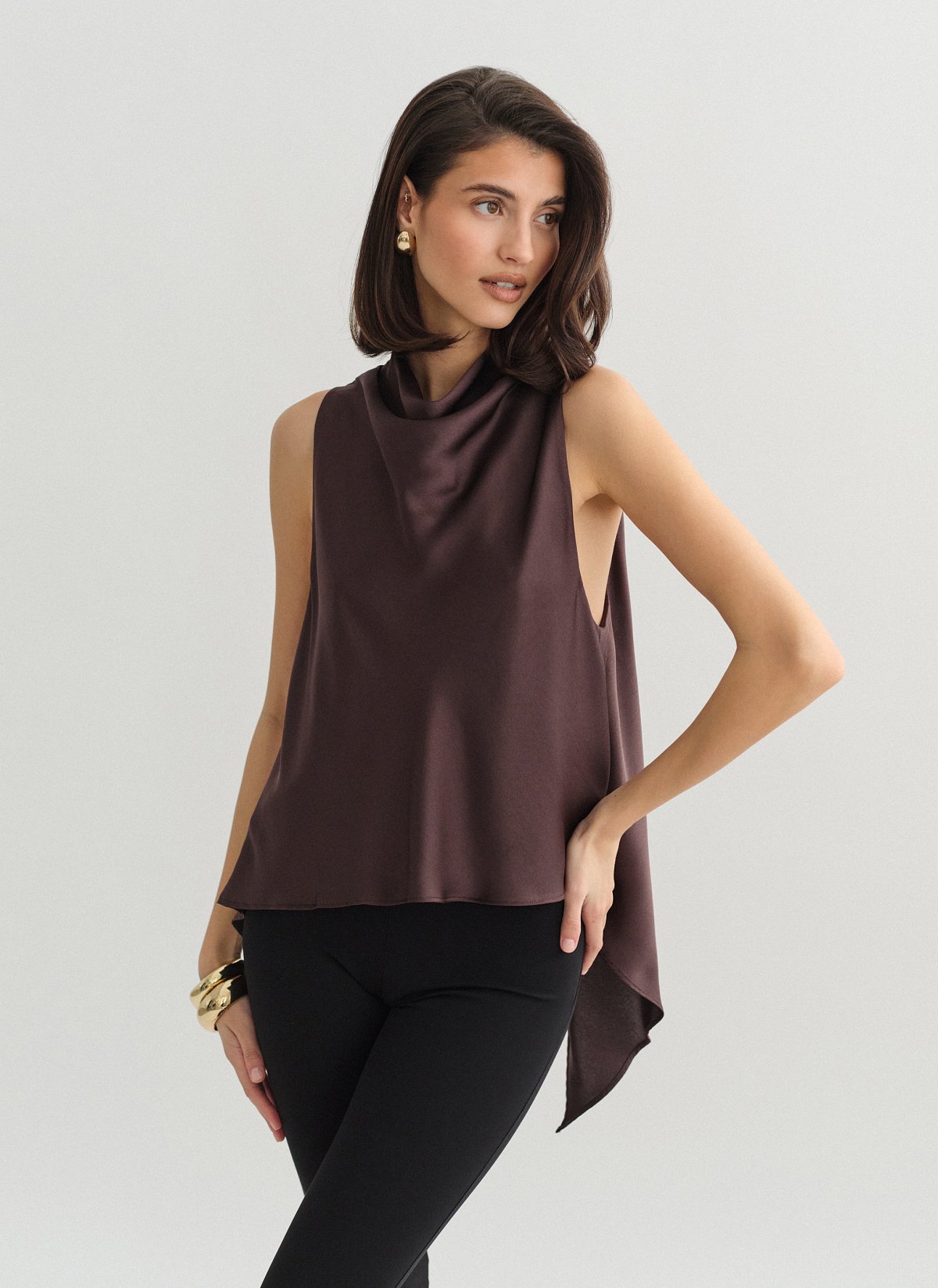 Ασύμμετρη σατέν μπλούζα-14