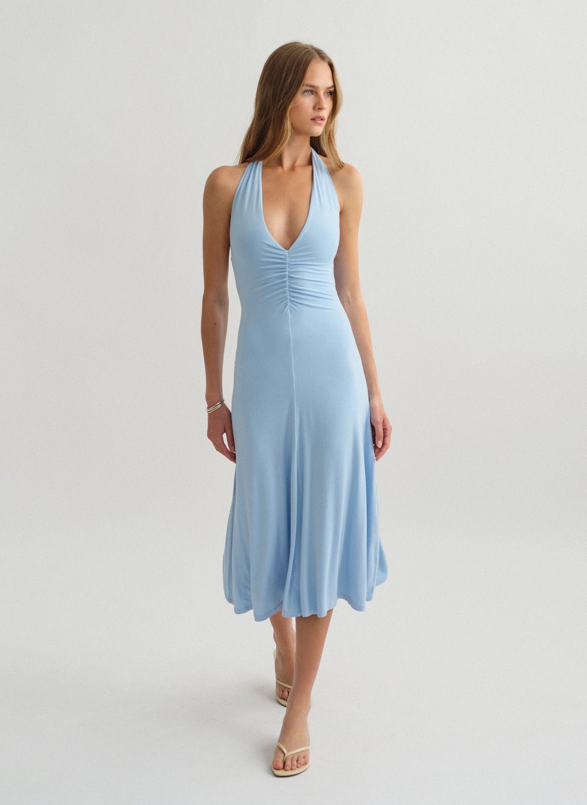 Halter midi φόρεμα bamboo-11