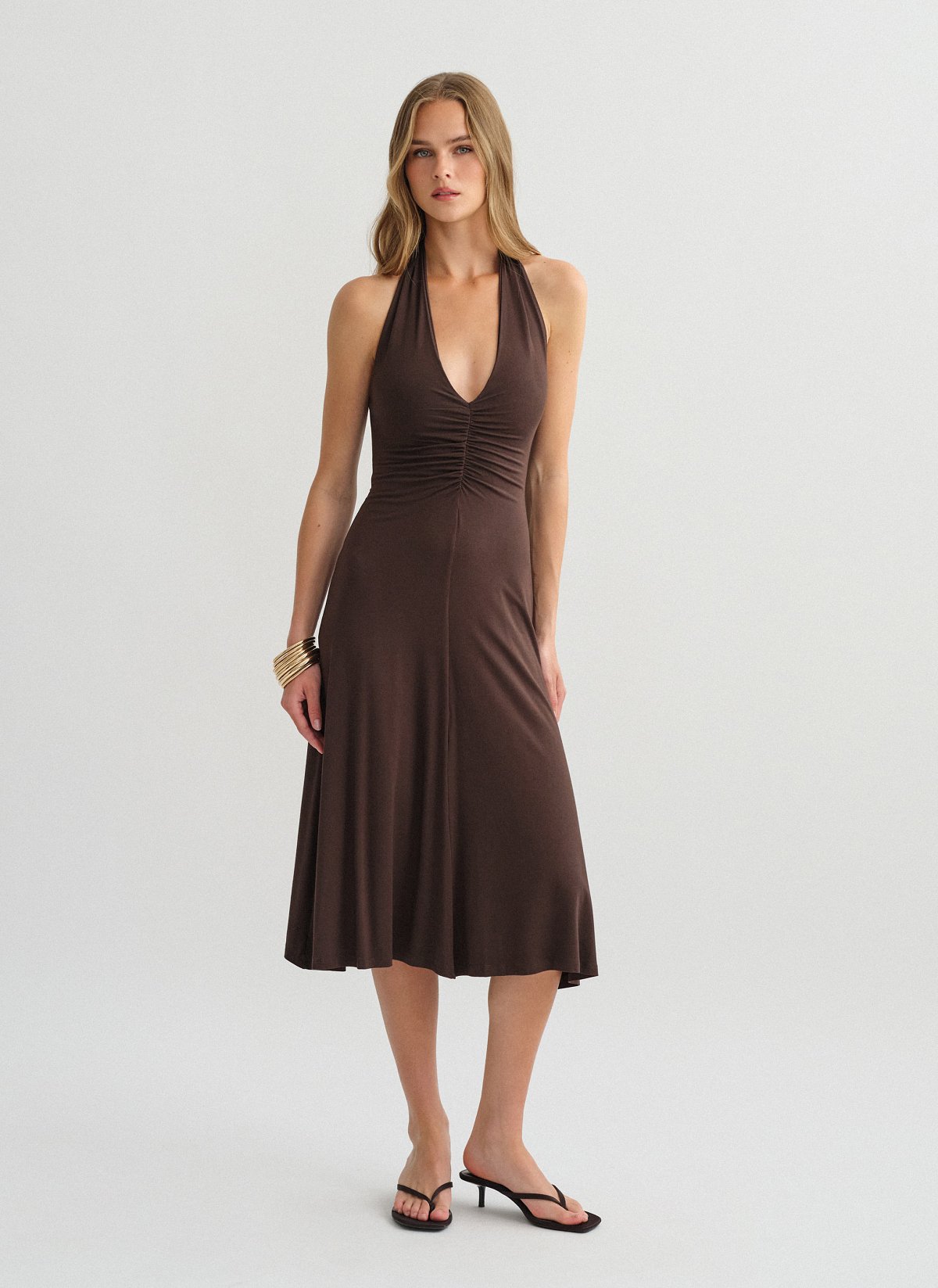 Halter midi φόρεμα bamboo-14