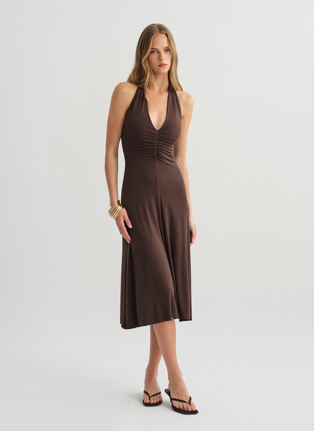 Halter midi φόρεμα bamboo-13