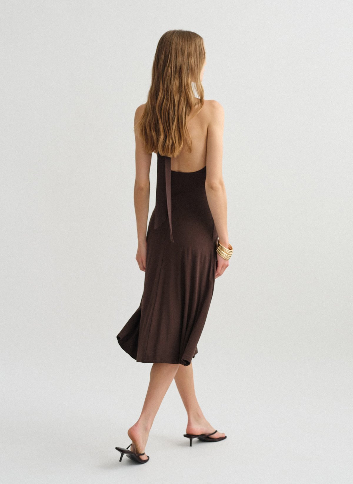 Halter midi φόρεμα bamboo-17