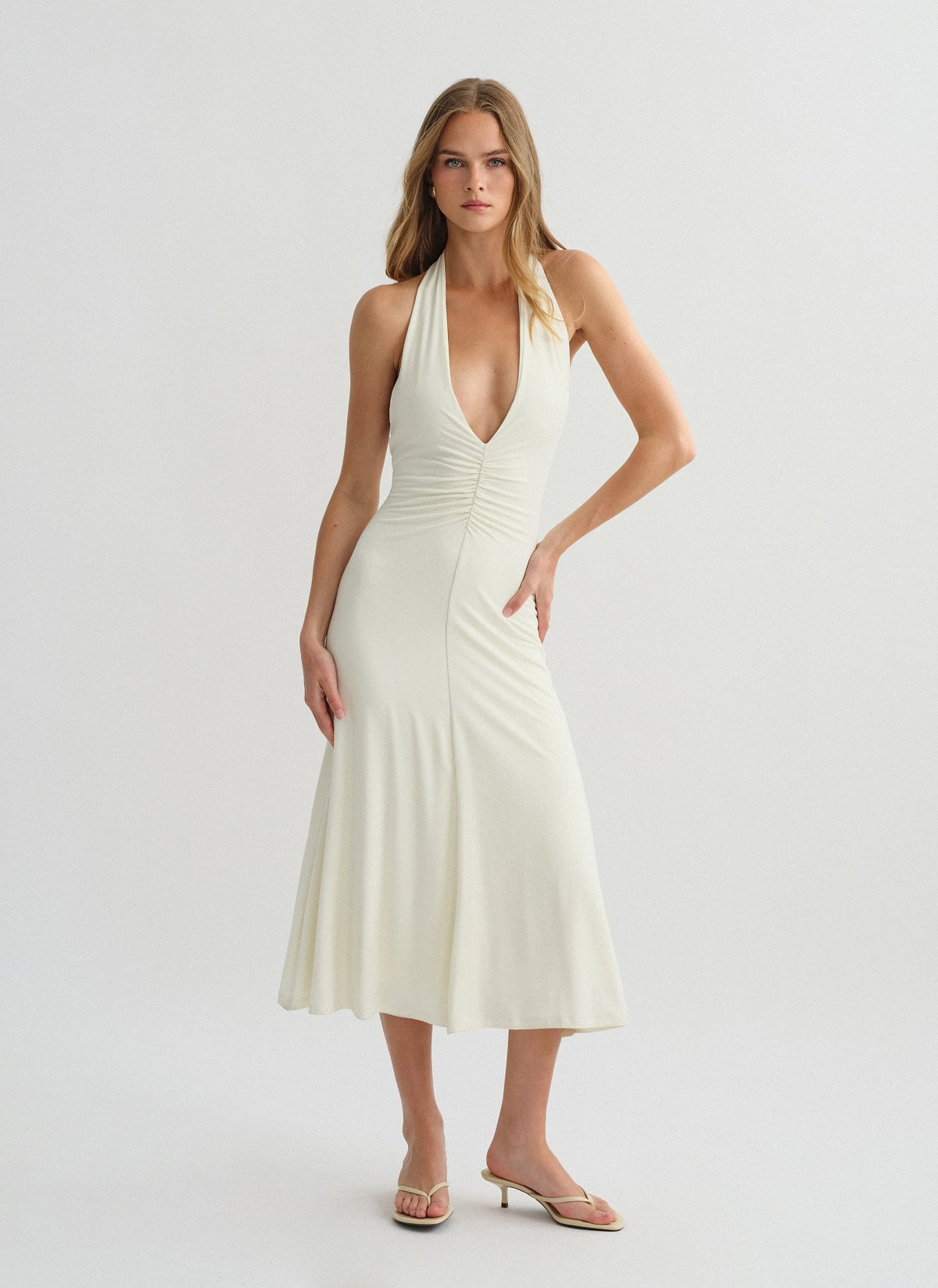 Halter midi φόρεμα bamboo-1