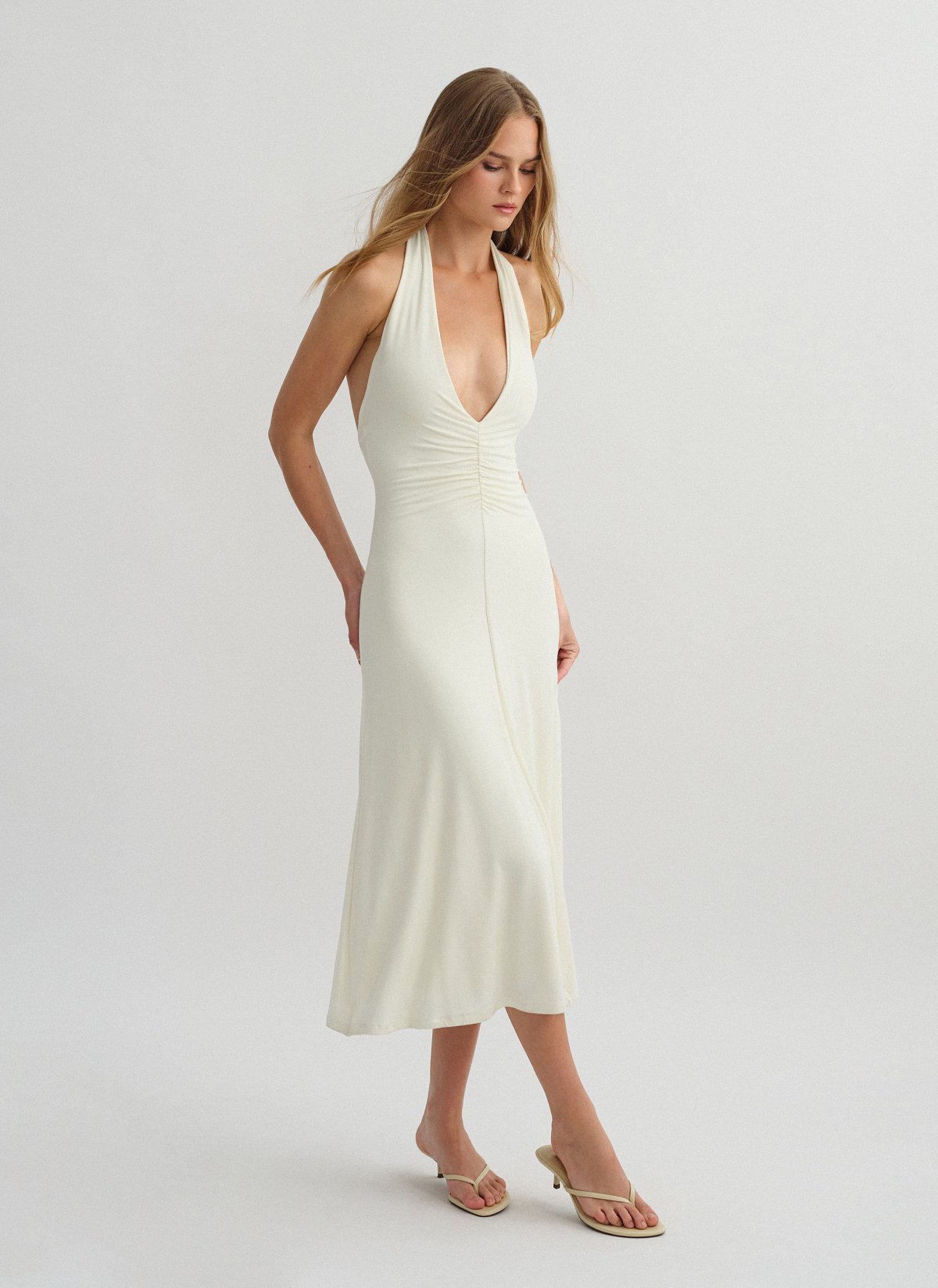 Halter midi φόρεμα bamboo-2