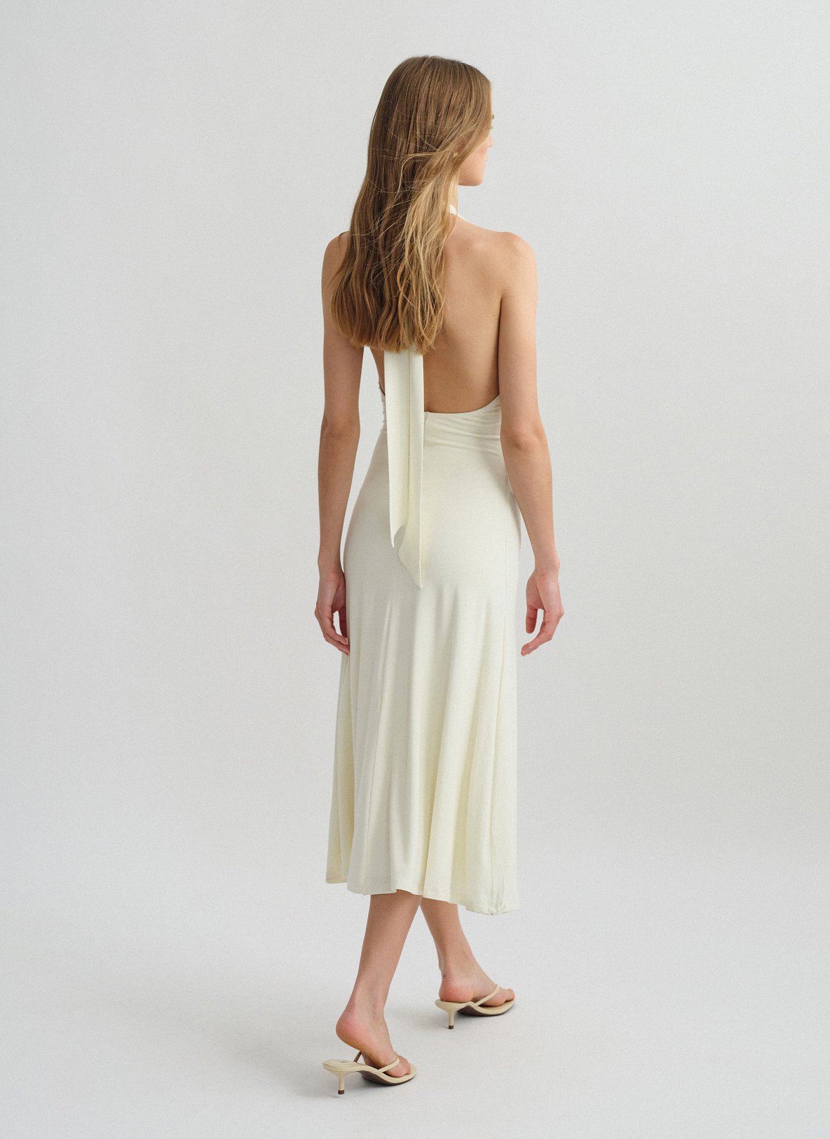 Halter midi φόρεμα bamboo-4