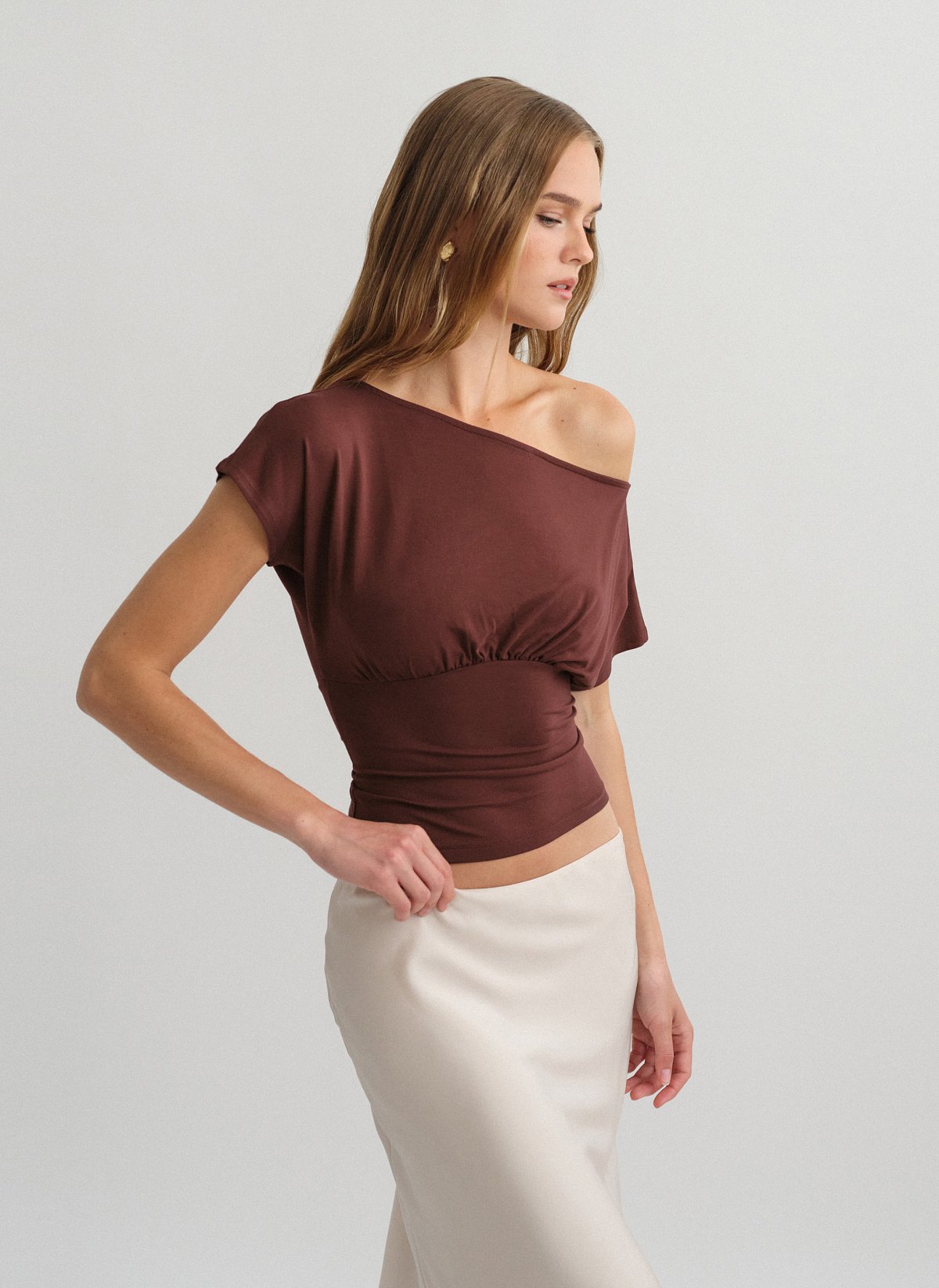 One-shoulder μπλούζα bamboo-2
