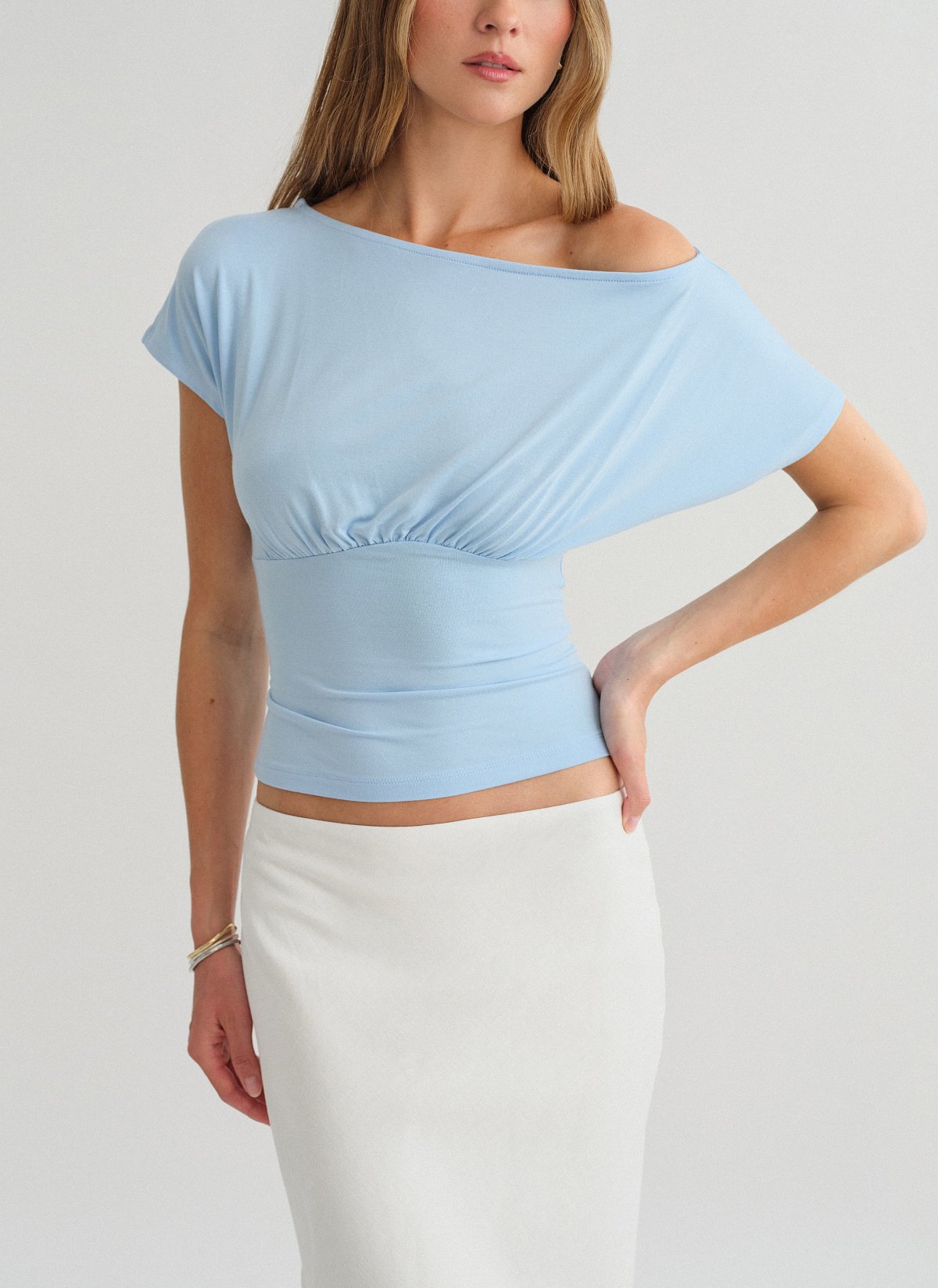 One-shoulder μπλούζα bamboo-8