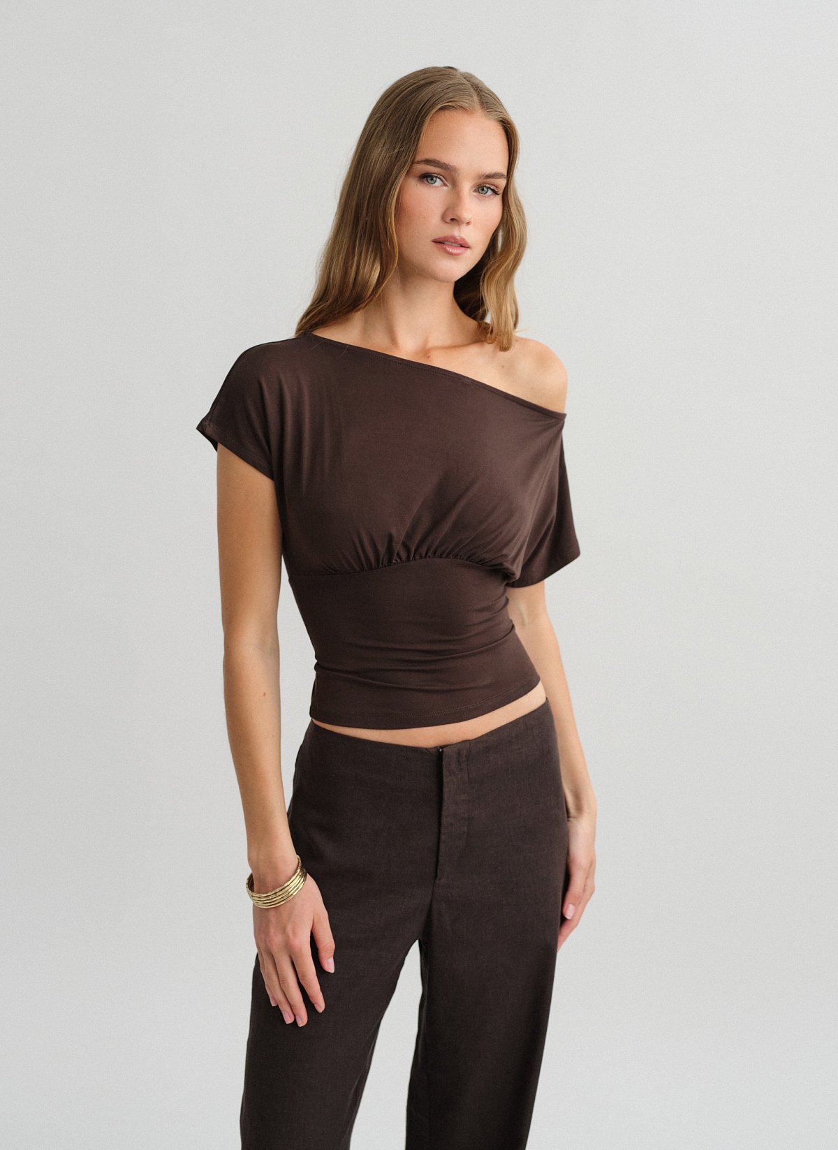 One-shoulder μπλούζα bamboo-10