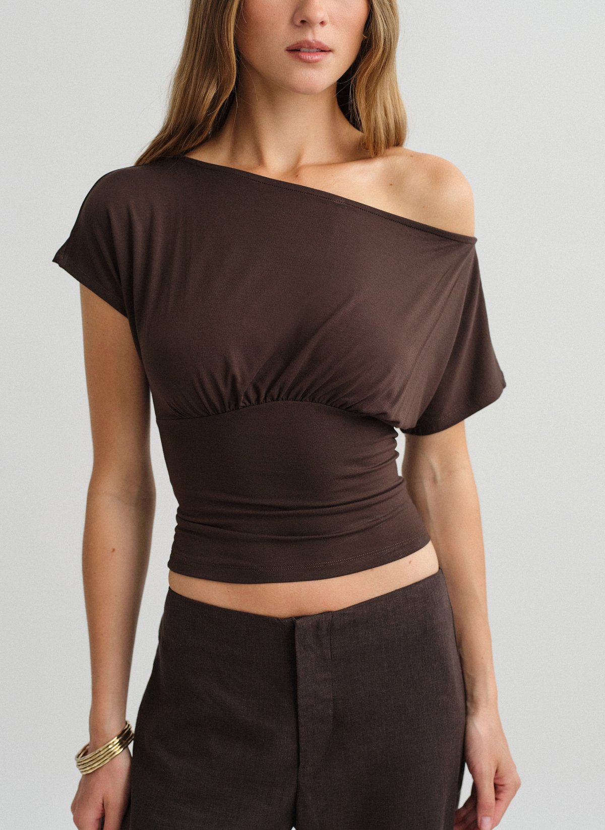 One-shoulder μπλούζα bamboo-12