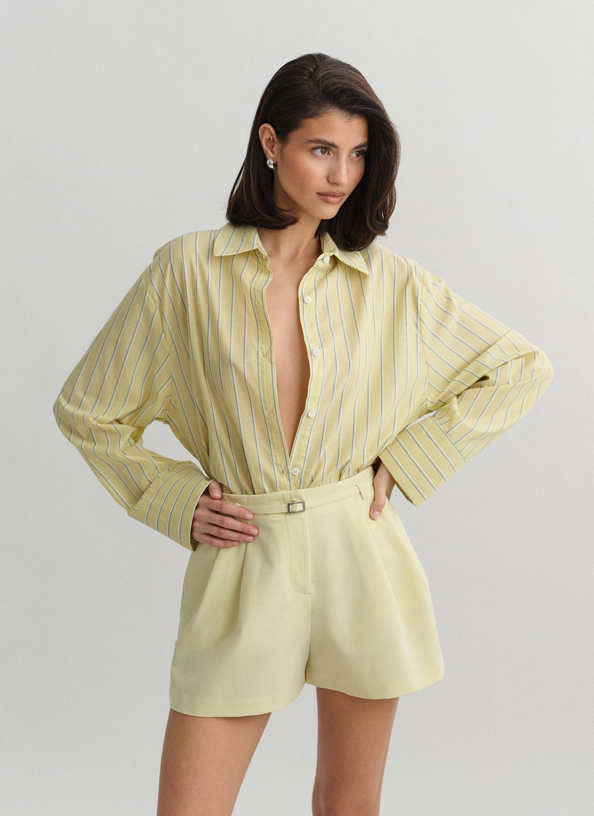 Oversized ριγέ πουκάμισο-3