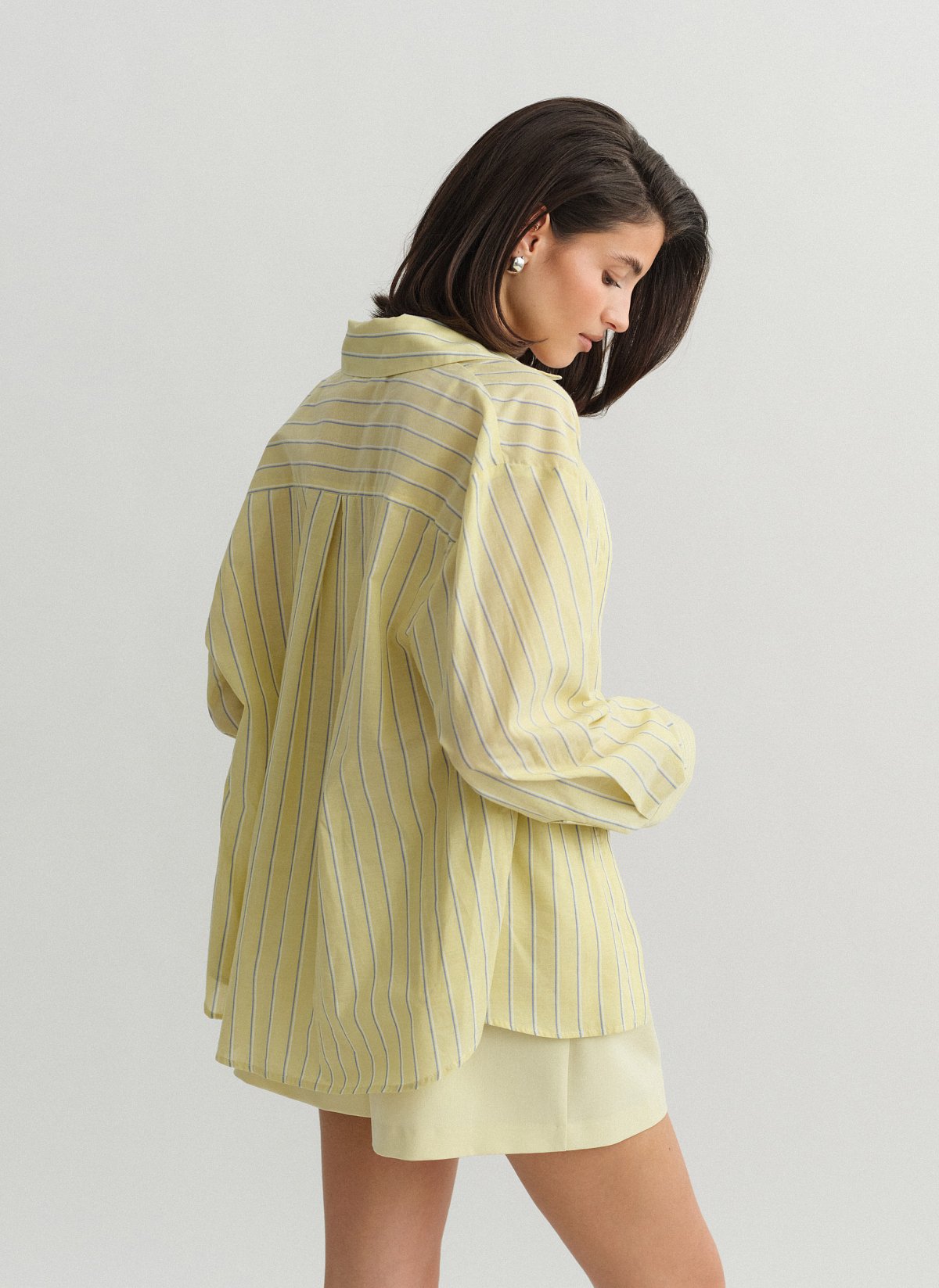 Oversized ριγέ πουκάμισο-2