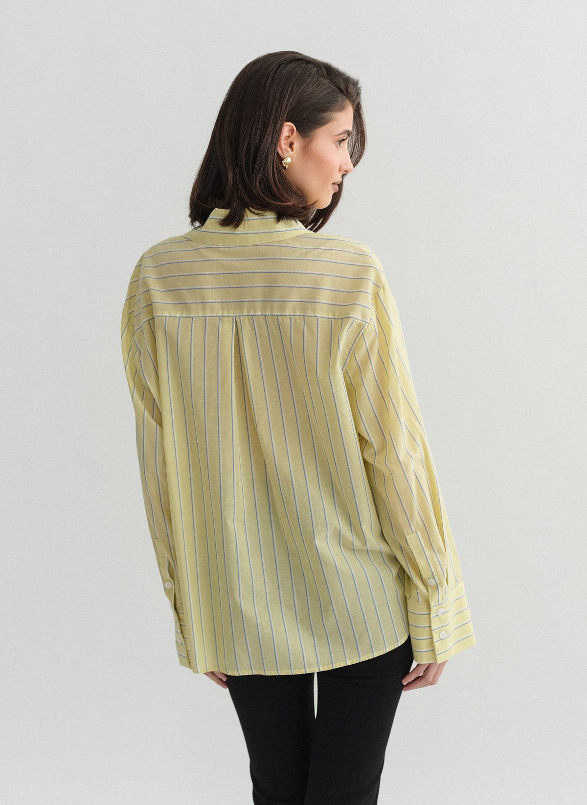 Oversized ριγέ πουκάμισο-10