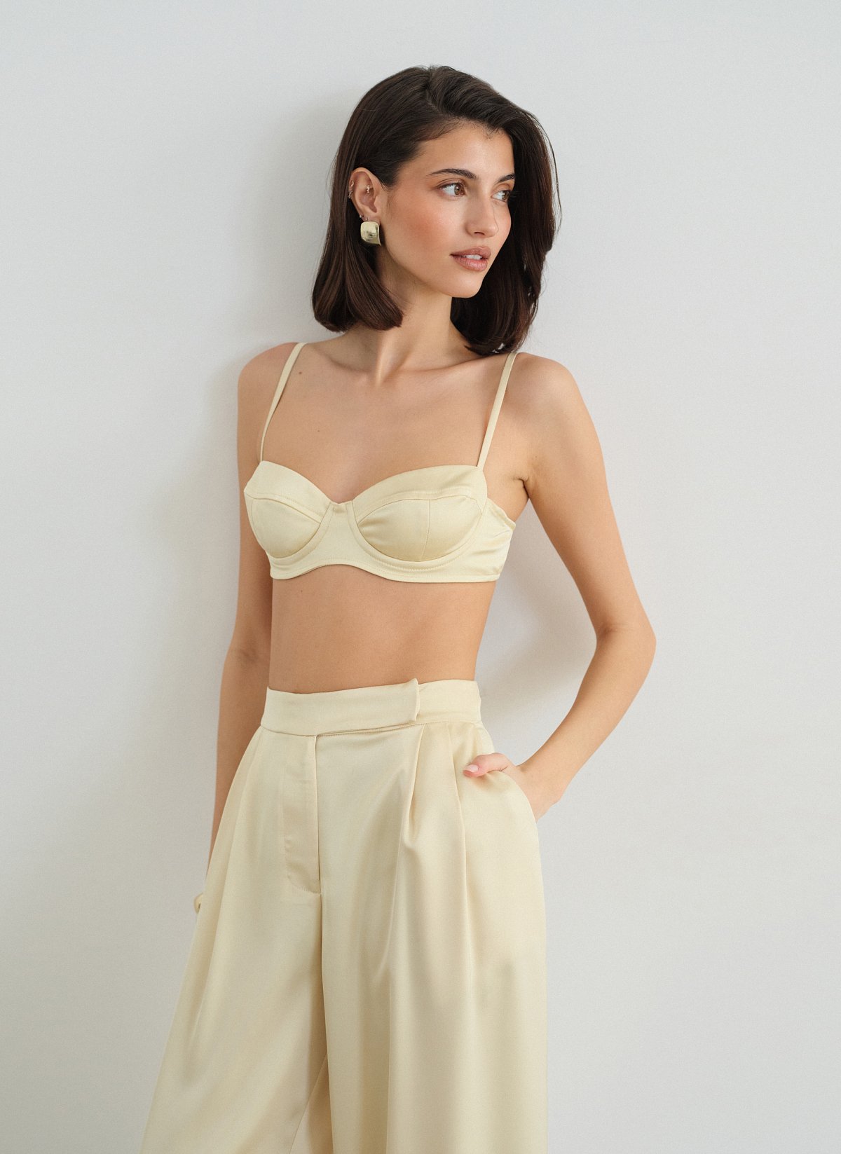 Σατέν bustier τοπ-21