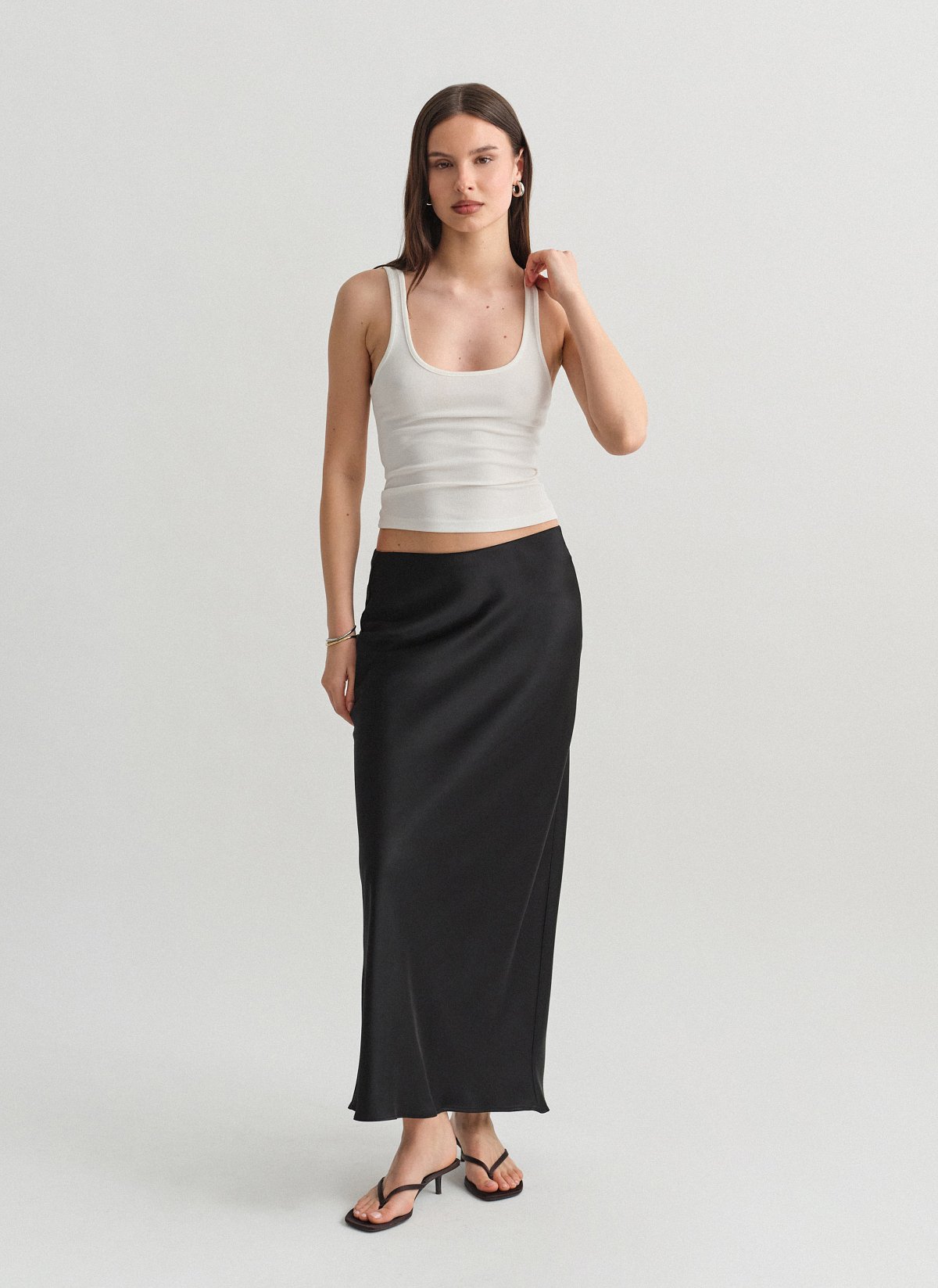 Σατέν maxi φούστα-8