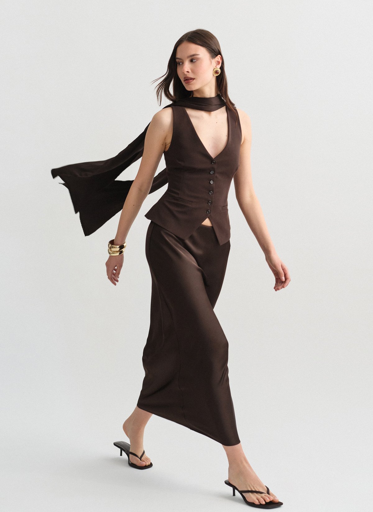 Σατέν maxi φούστα-1