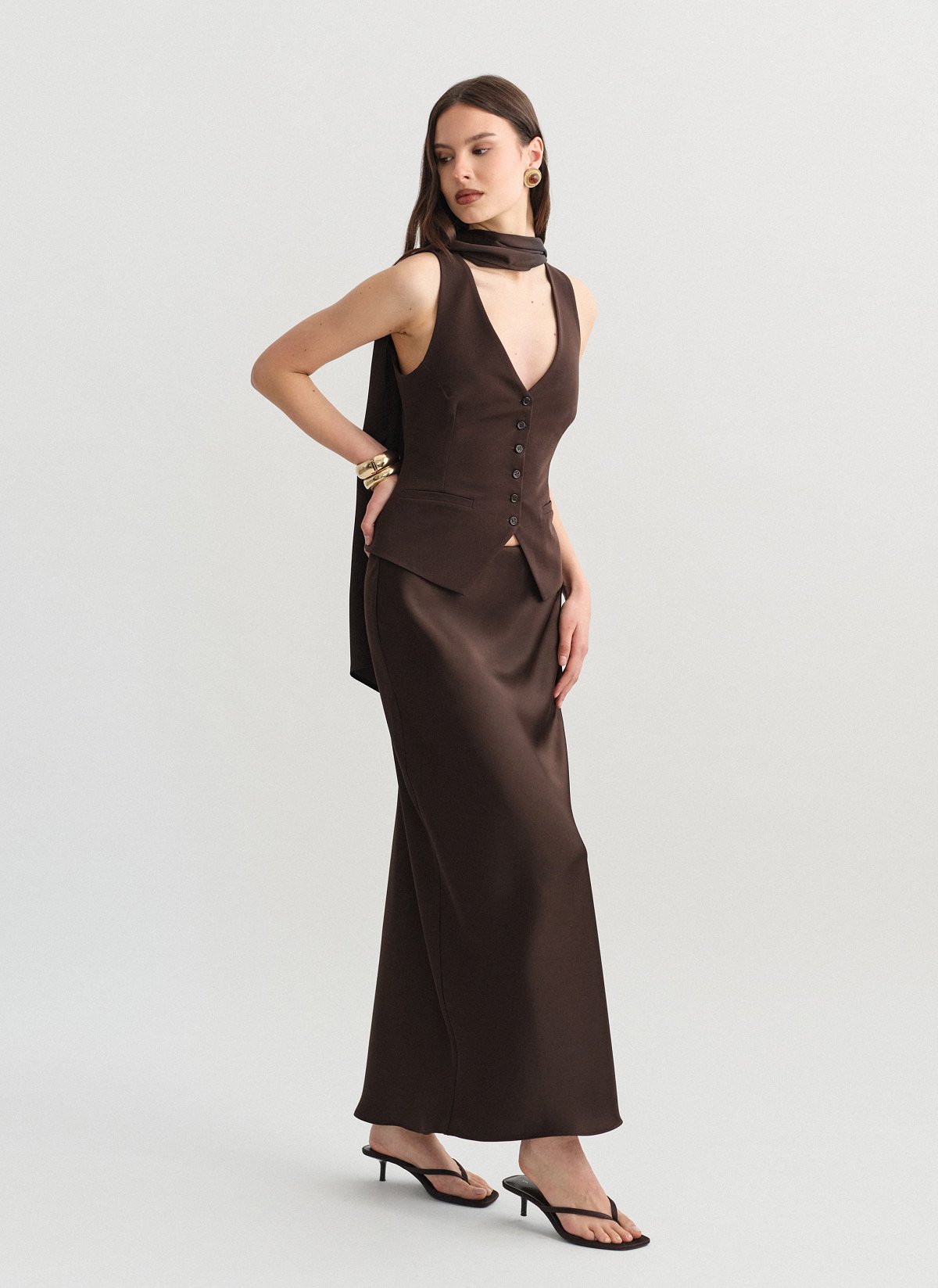 Σατέν maxi φούστα-3