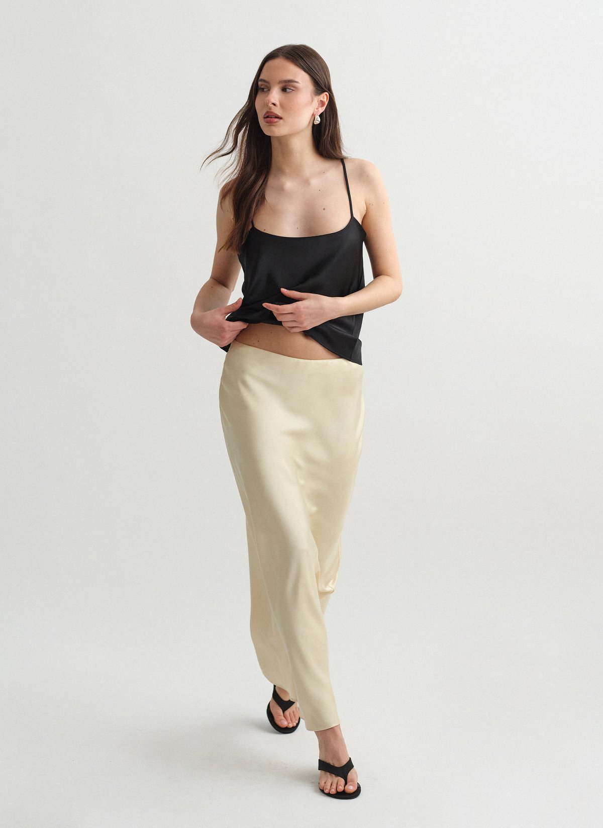 Σατέν maxi φούστα-6