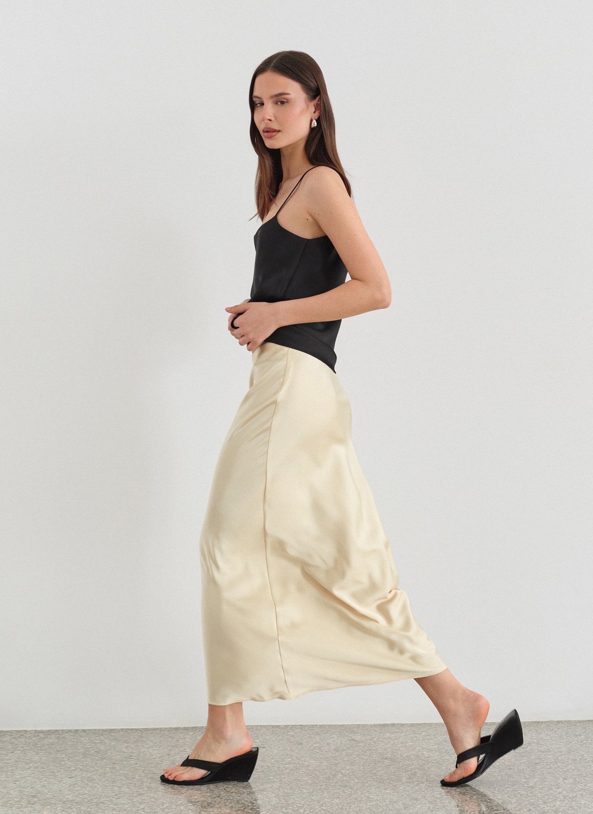 Σατέν maxi φούστα-7