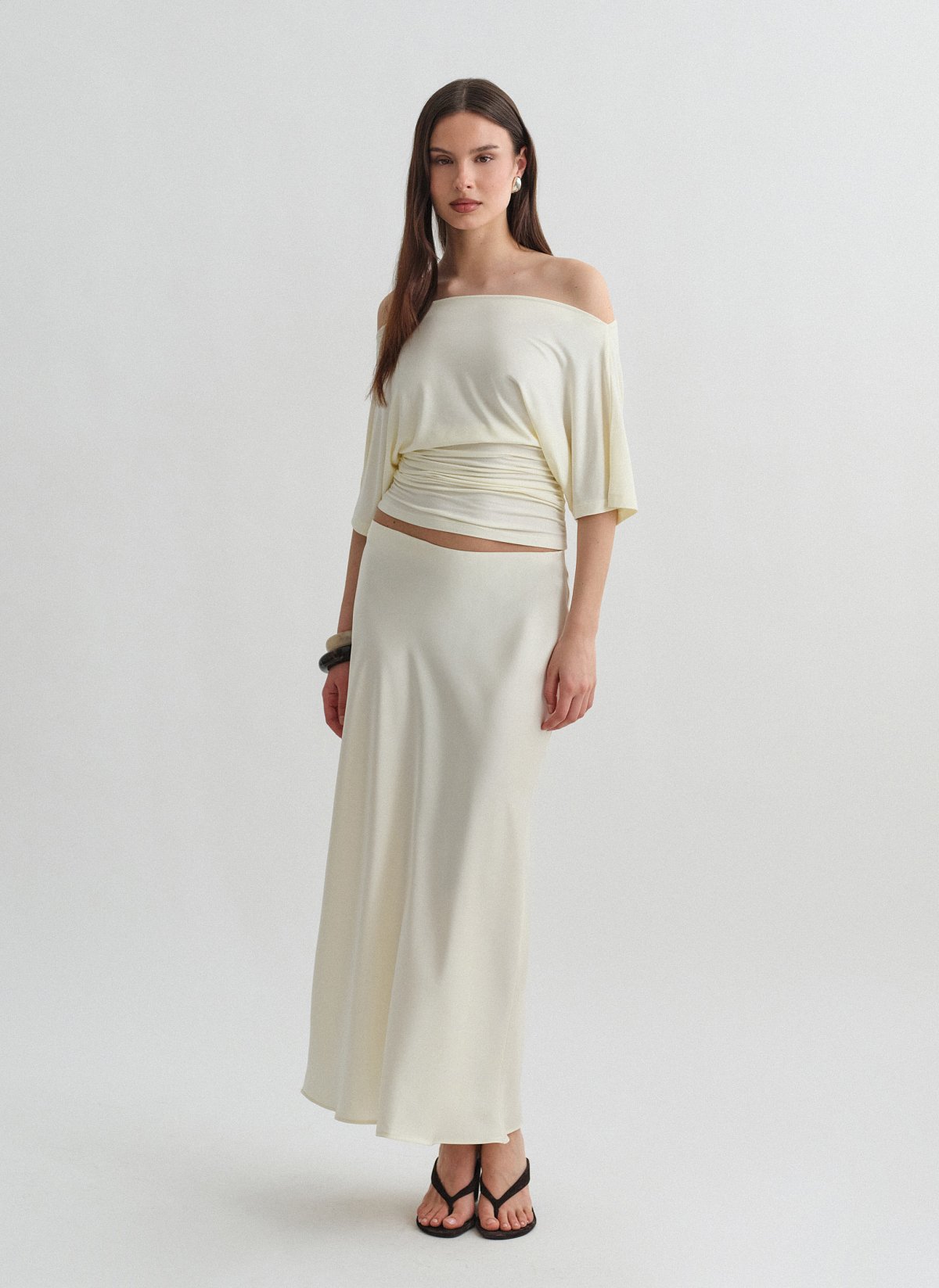 Σατέν maxi φούστα-12