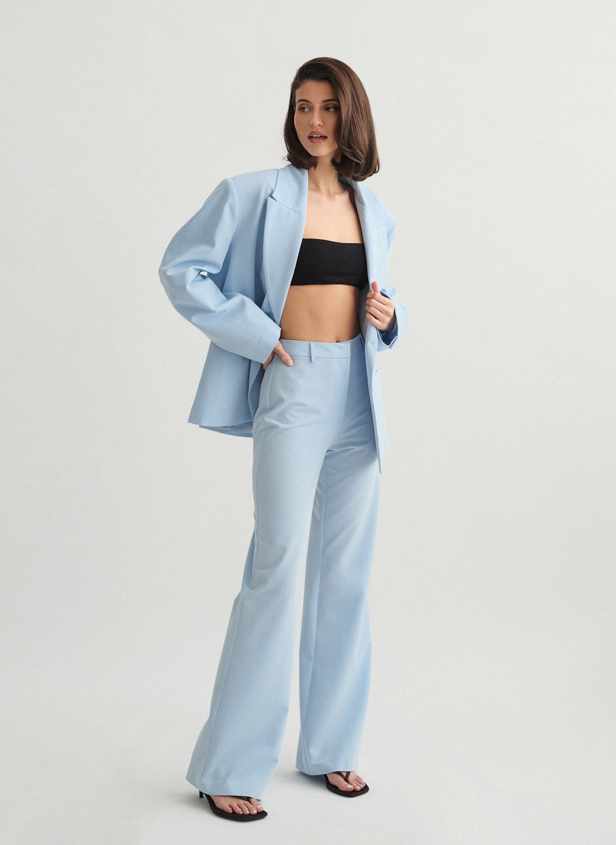 Υφασμάτινο ίσιο παντελόνι-1