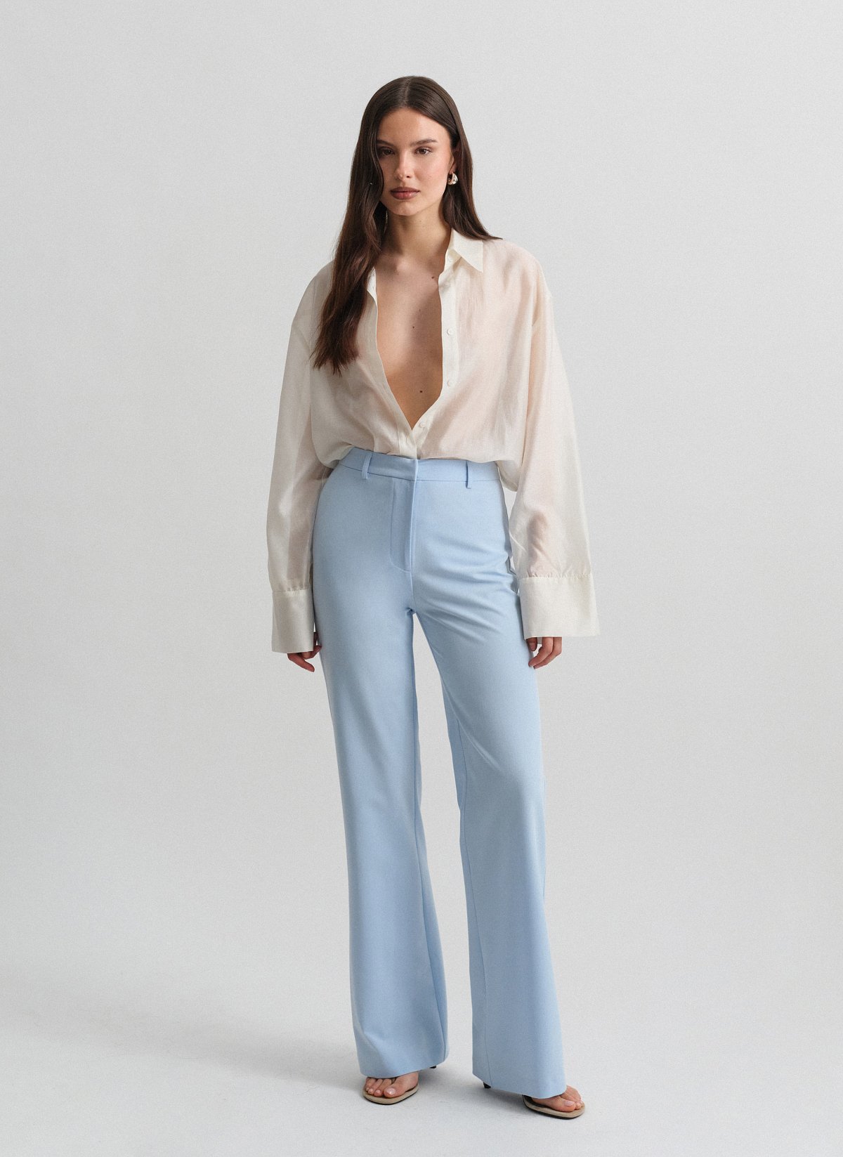 Υφασμάτινο ίσιο παντελόνι-4