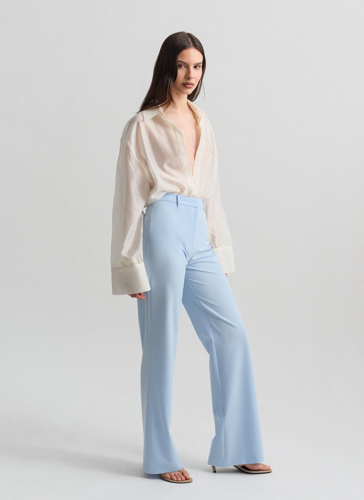 Υφασμάτινο ίσιο παντελόνι-6