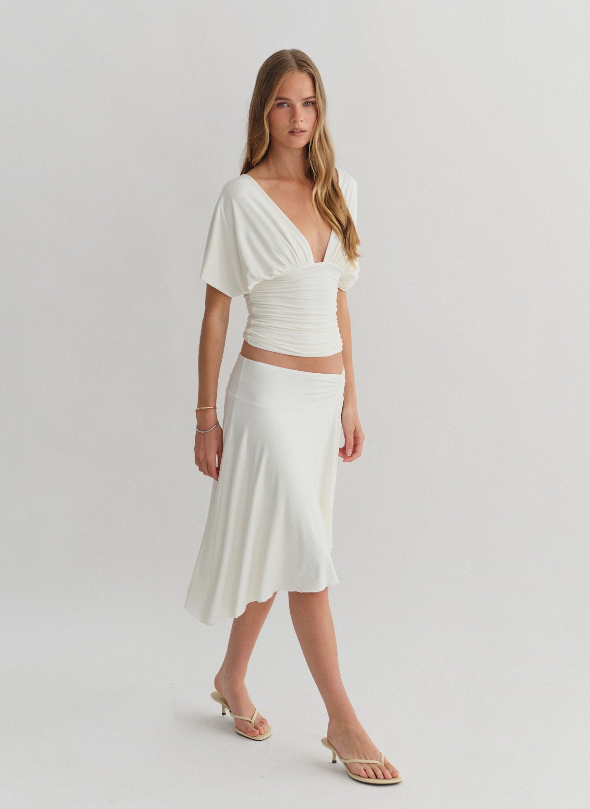 Asymmetric bamboo skirt-1