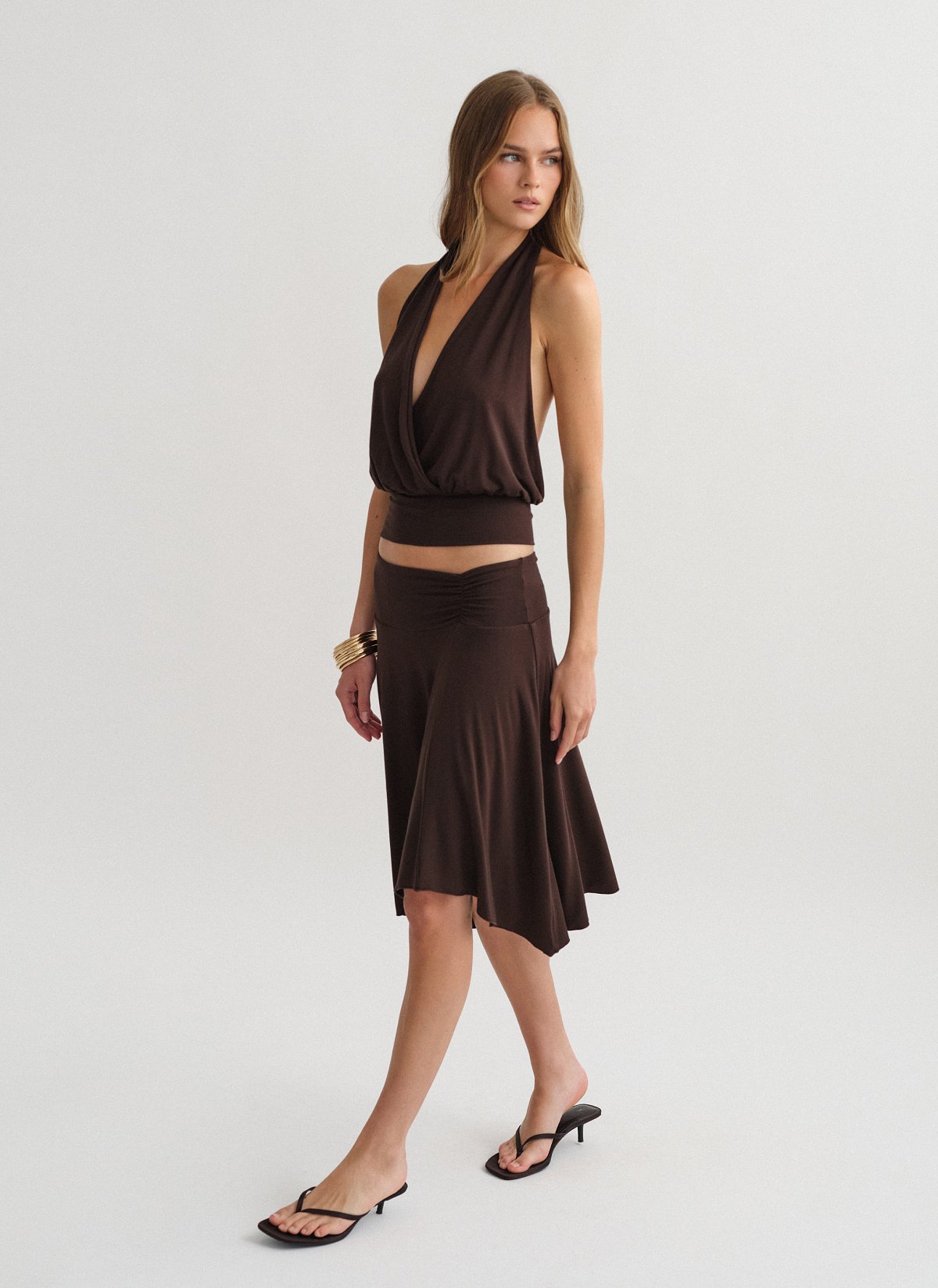 Asymmetric bamboo skirt-14