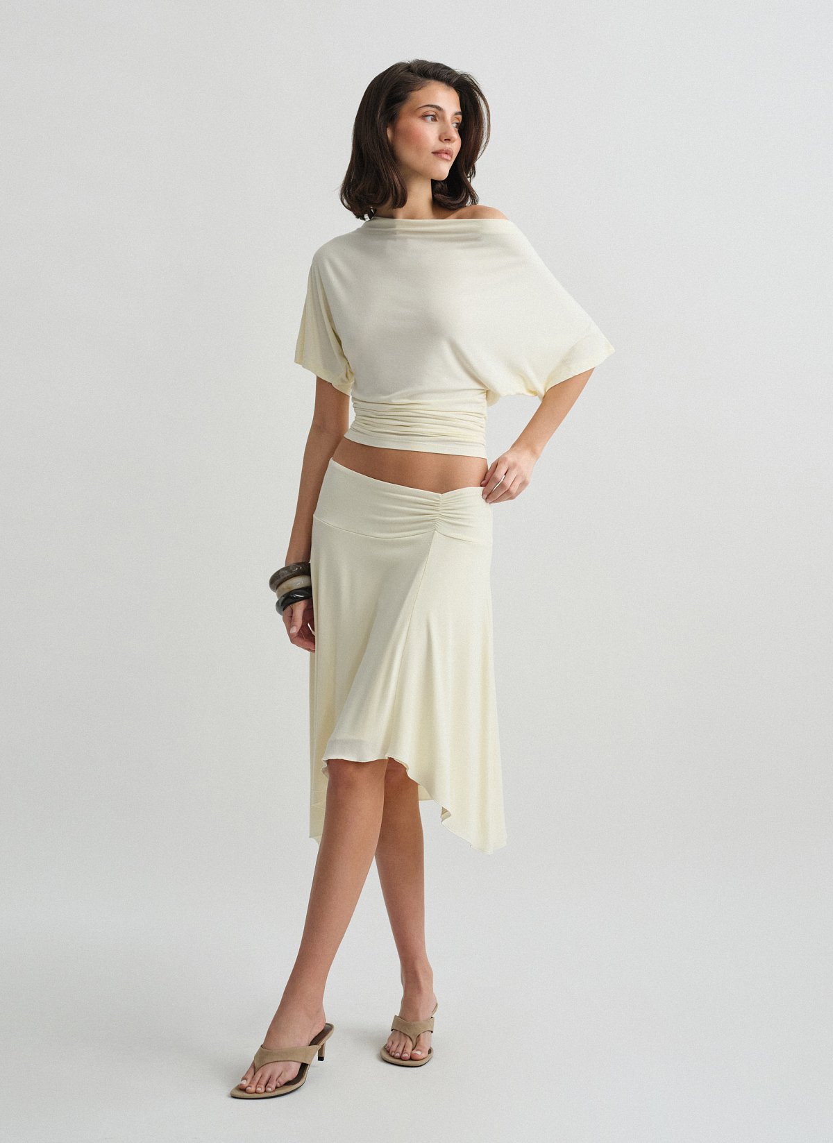 Aσύμμετρη φούστα bamboo-1