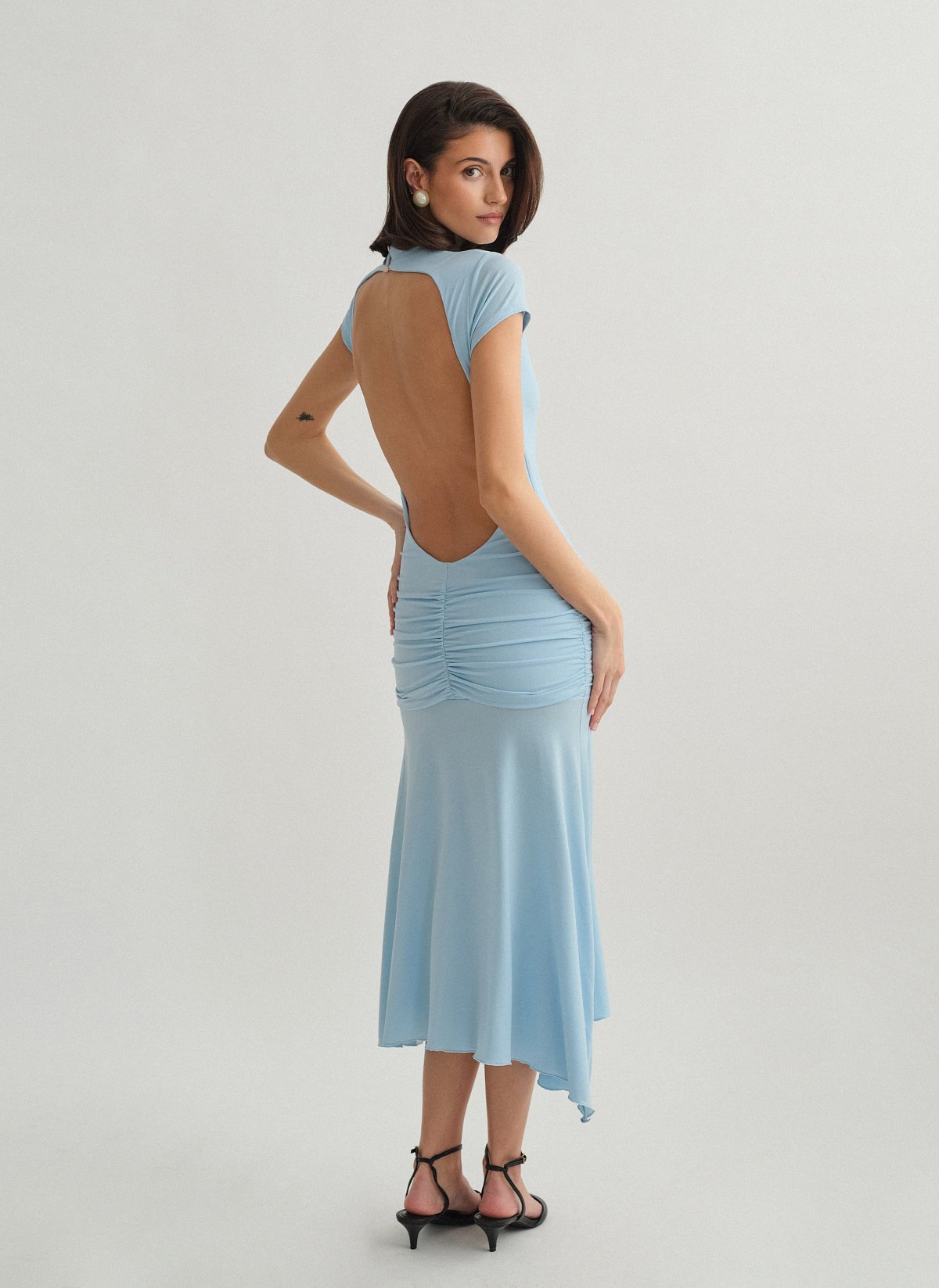 Maxi φόρεμα με ανοιχτή πλάτη-3