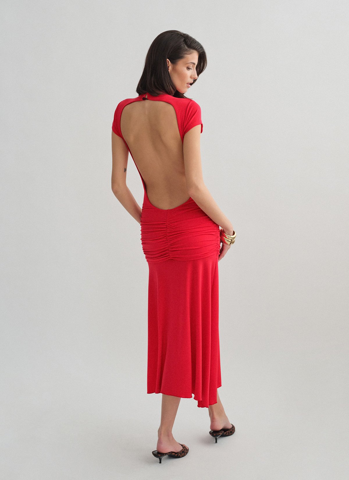 Maxi φόρεμα με ανοιχτή πλάτη-5