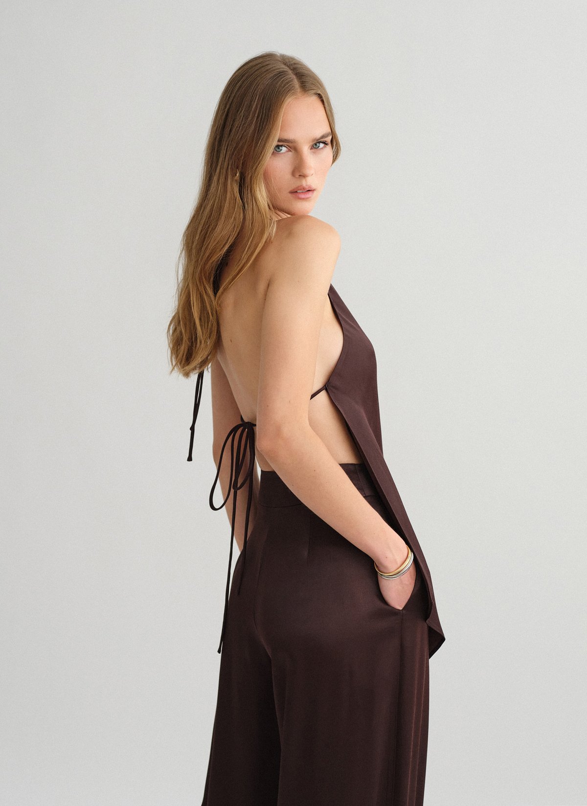 Satin halter blouse-15