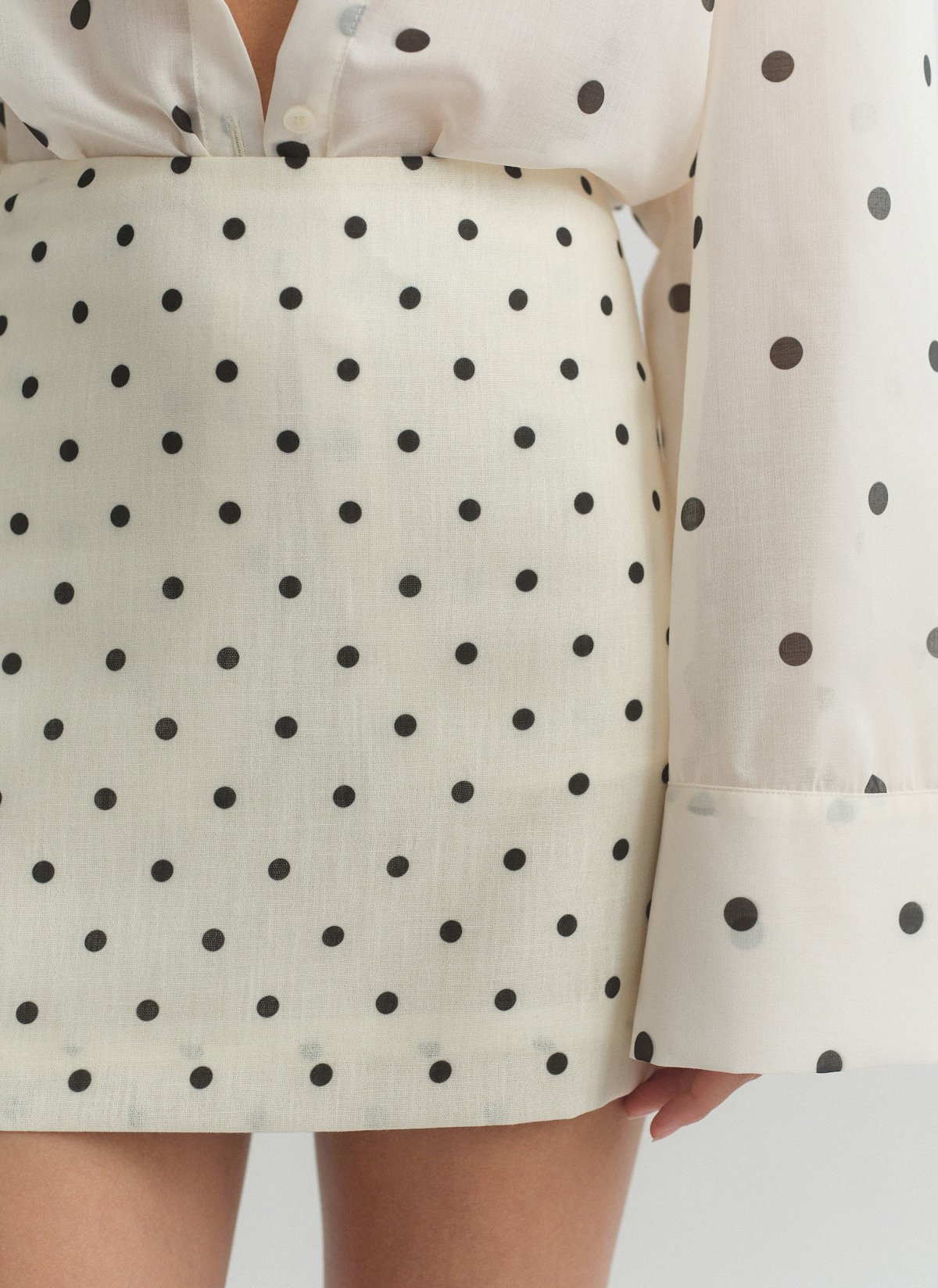 Polka dots μίνι φούστα-4