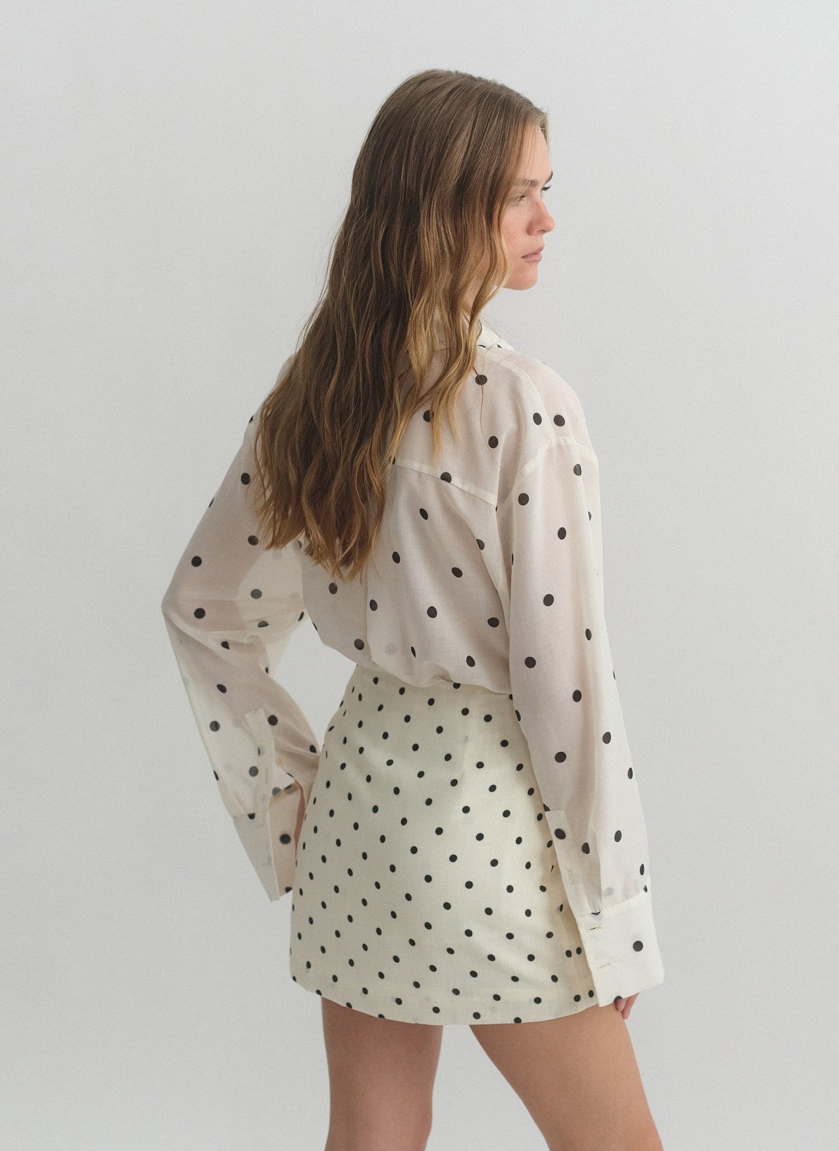 Polka dots μίνι φούστα-5