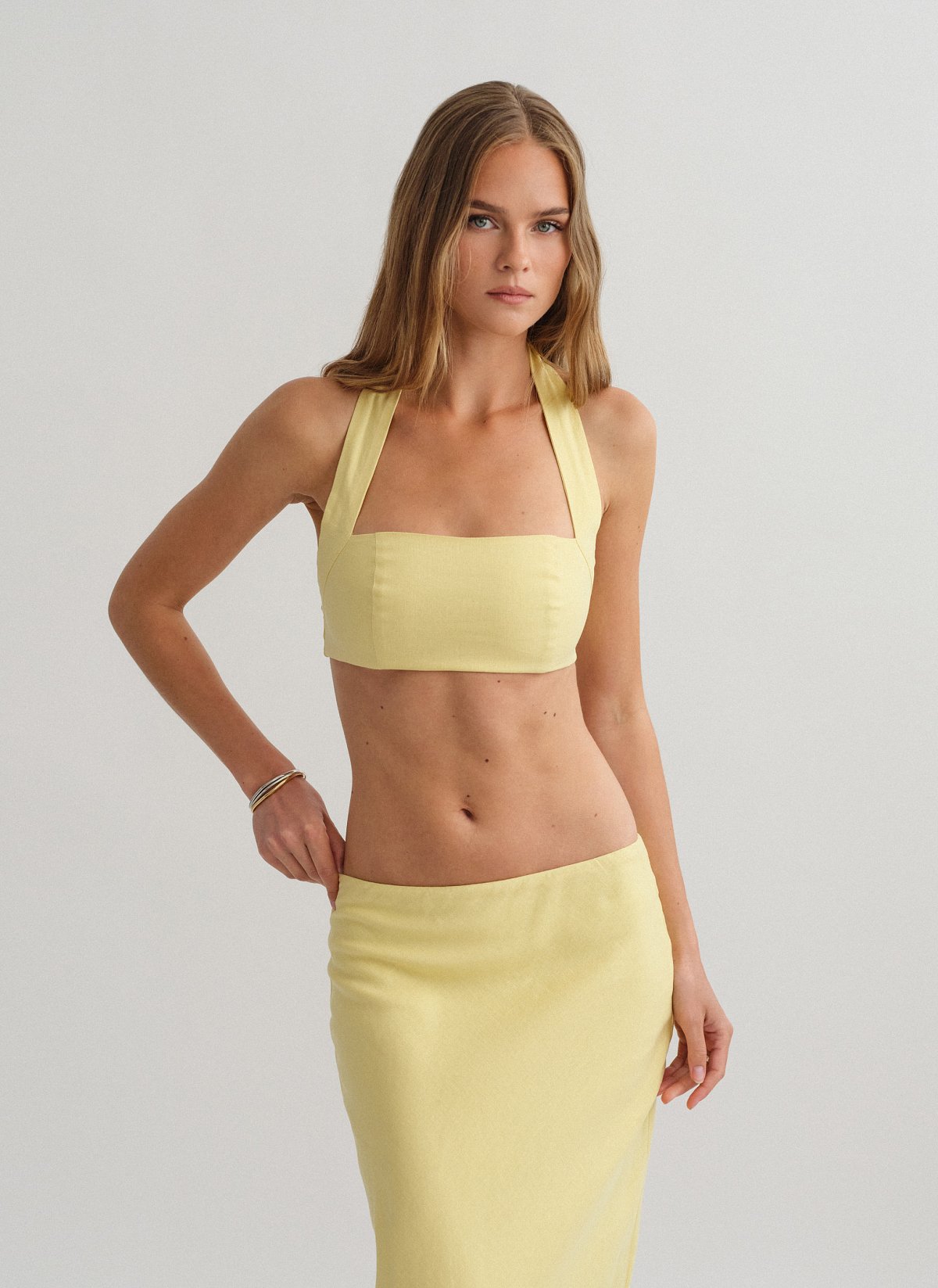 Λινό halter crop τοπ-20