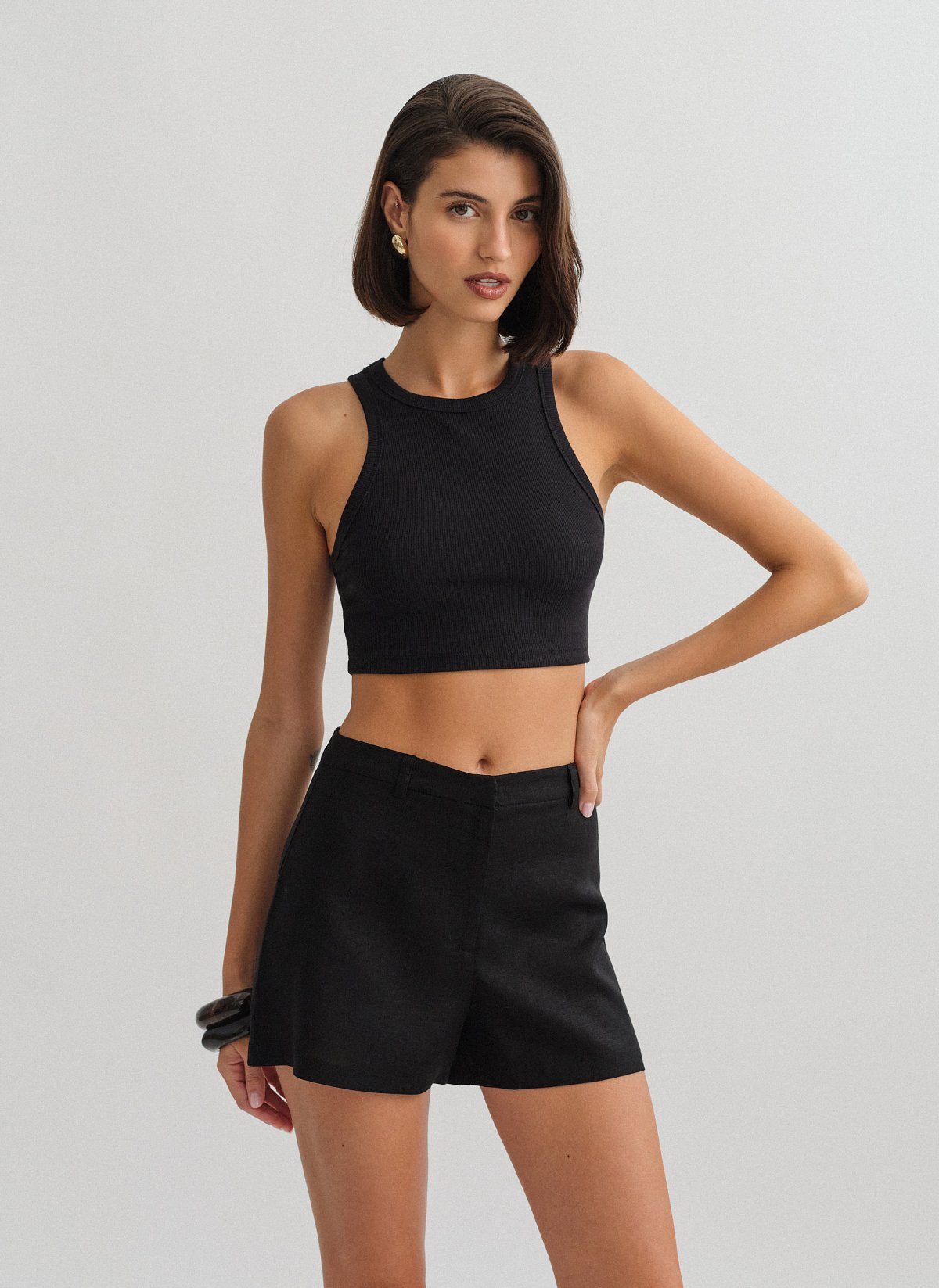 Linen shorts-12