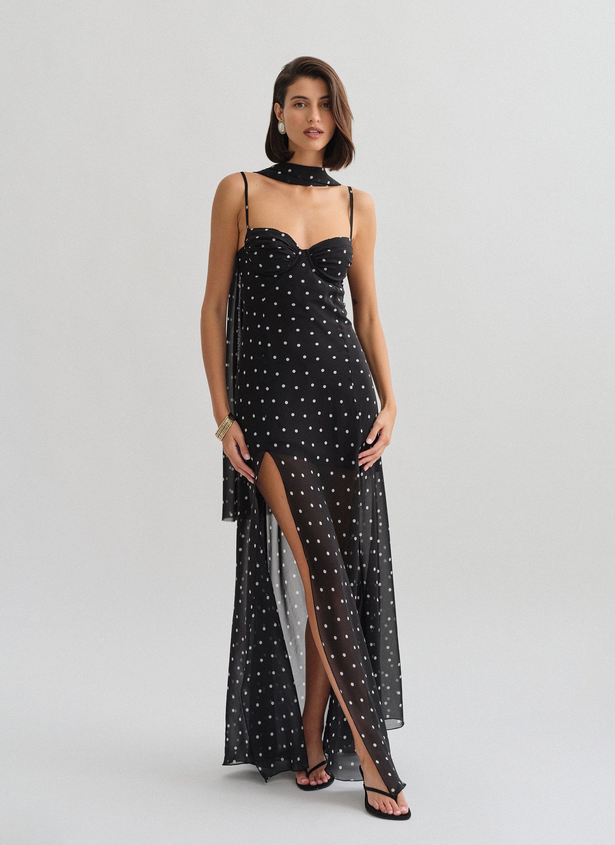Polka dots maxi φόρεμα-2