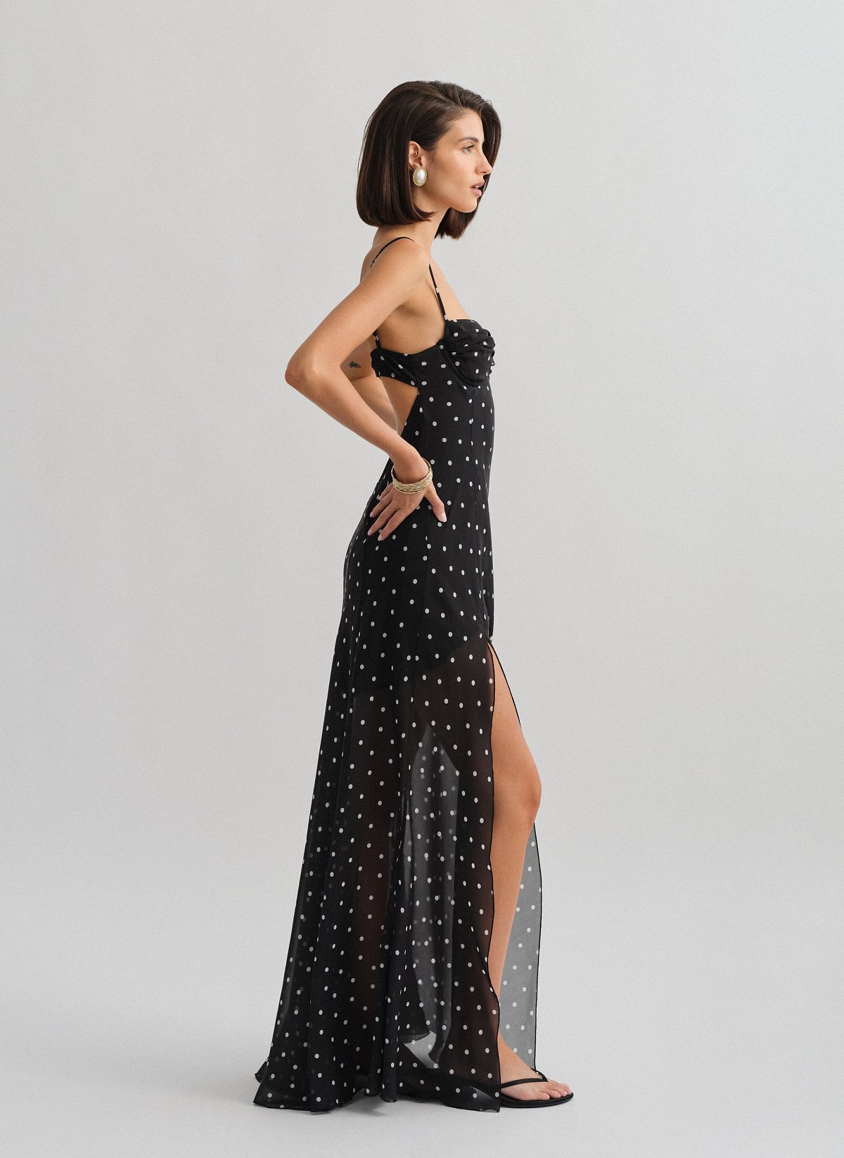 Polka dots maxi φόρεμα-4